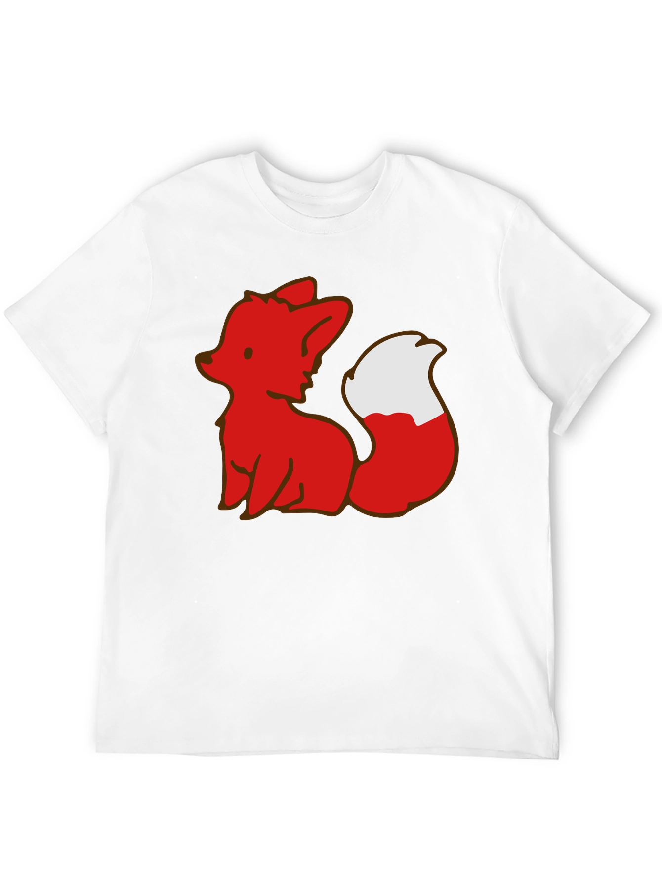 Black Cute Fox Graphic Tee - Black Unisex T-Shirt view 12