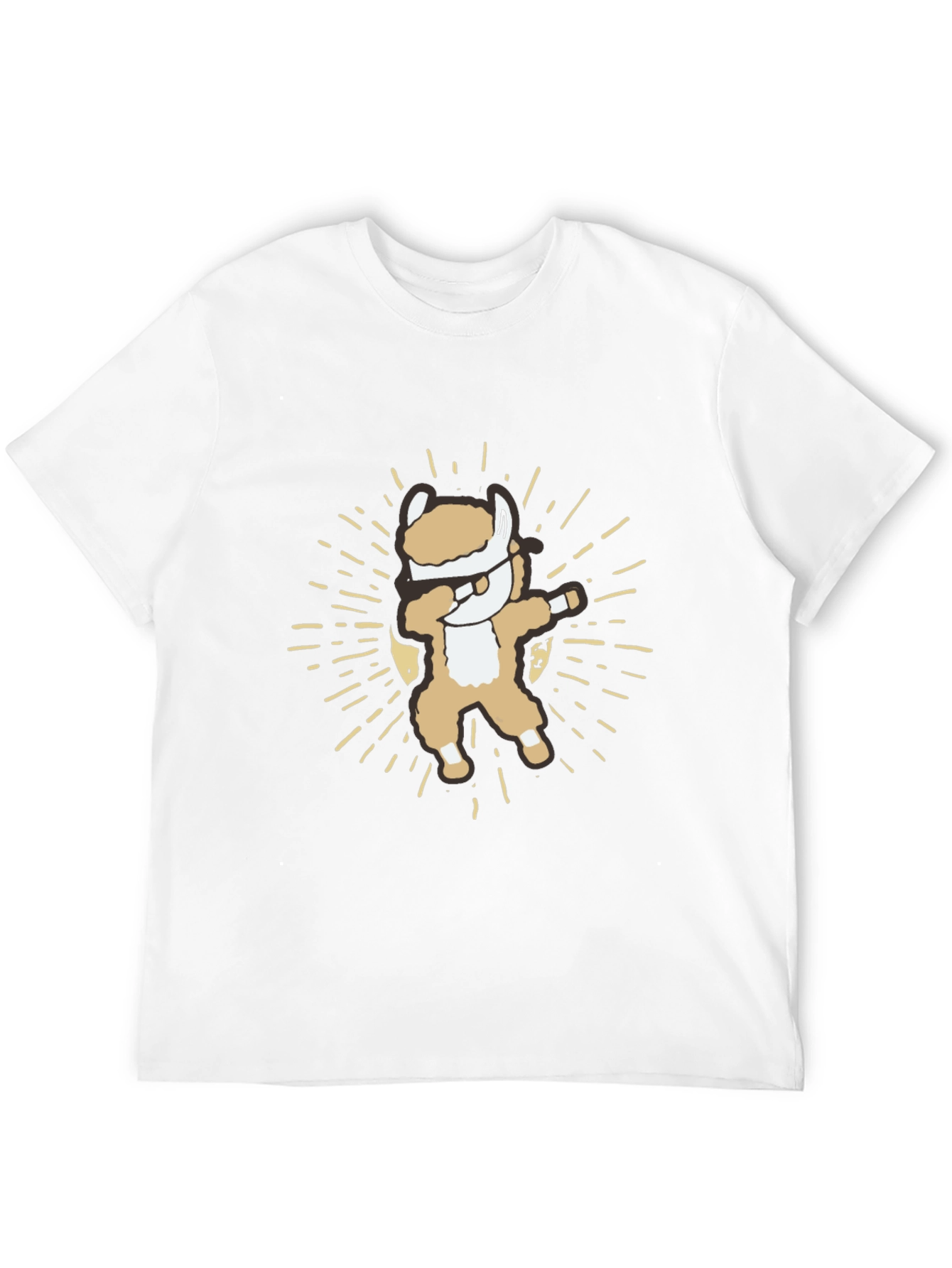 Black Dabbing Alpaca T-Shirt - Cute and Funny view 12