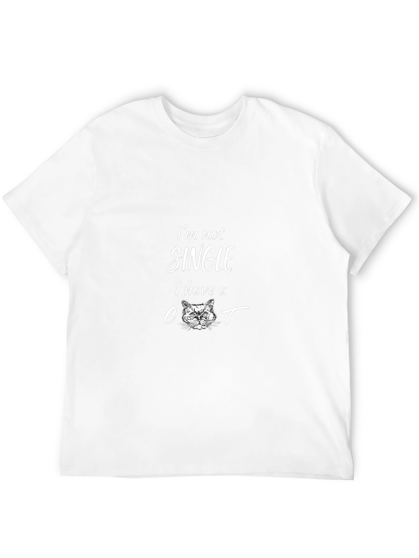 Black I'm Not Single I Have A Cat T-Shirt view 12