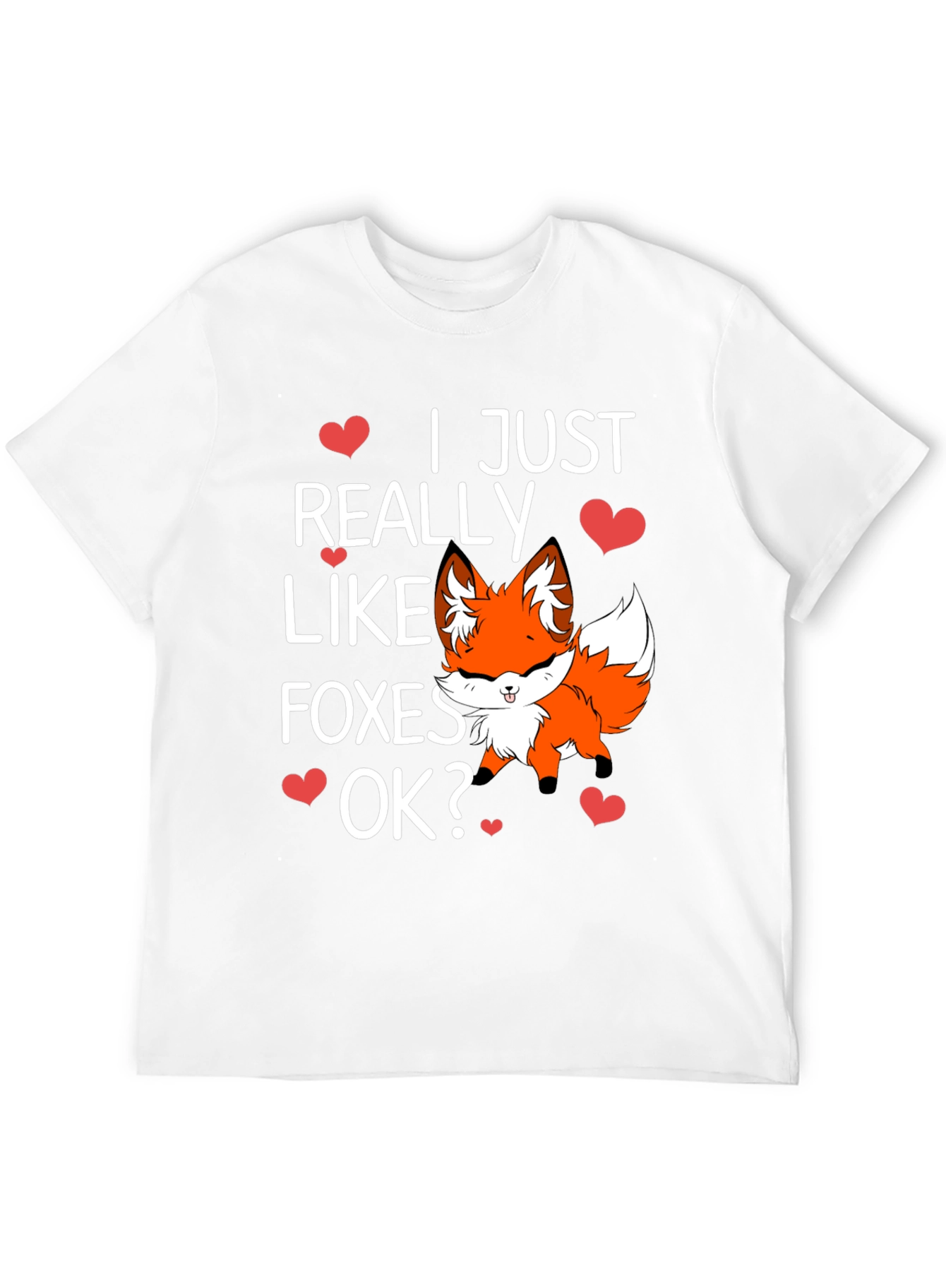 Black Cute Fox Lover T-Shirt - I Just Really Like Foxes OK? view 12