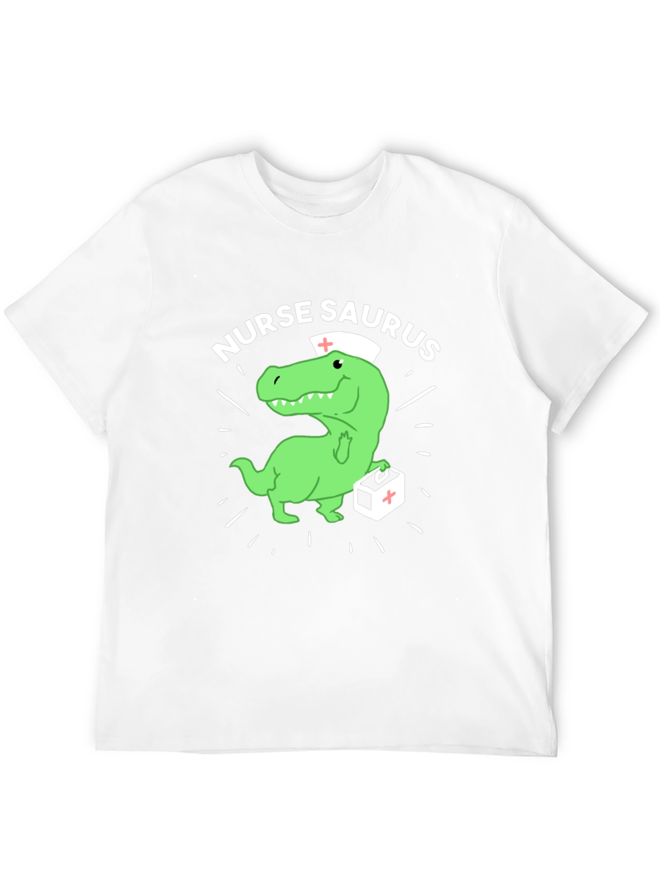 Black Nurse Saurus T-Shirt - Funny Dinosaur Nursing Tee view 12