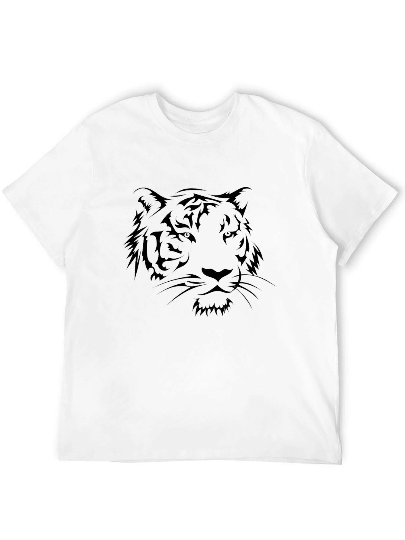 Black Tiger Graphic Tee - Cool Men's Black T-Shirt view 12