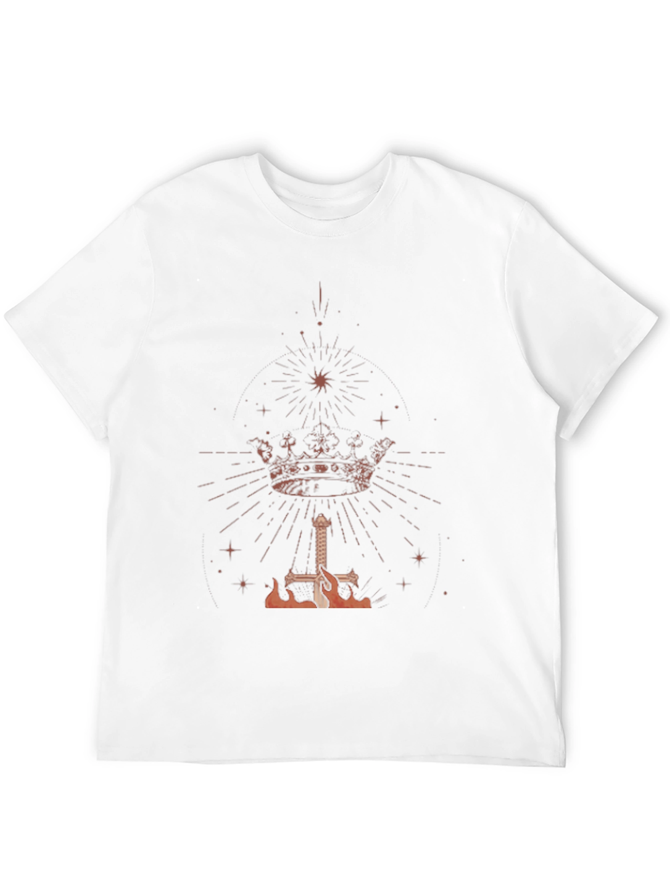 Black Crown and Sword Graphic Black T-Shirt view 12