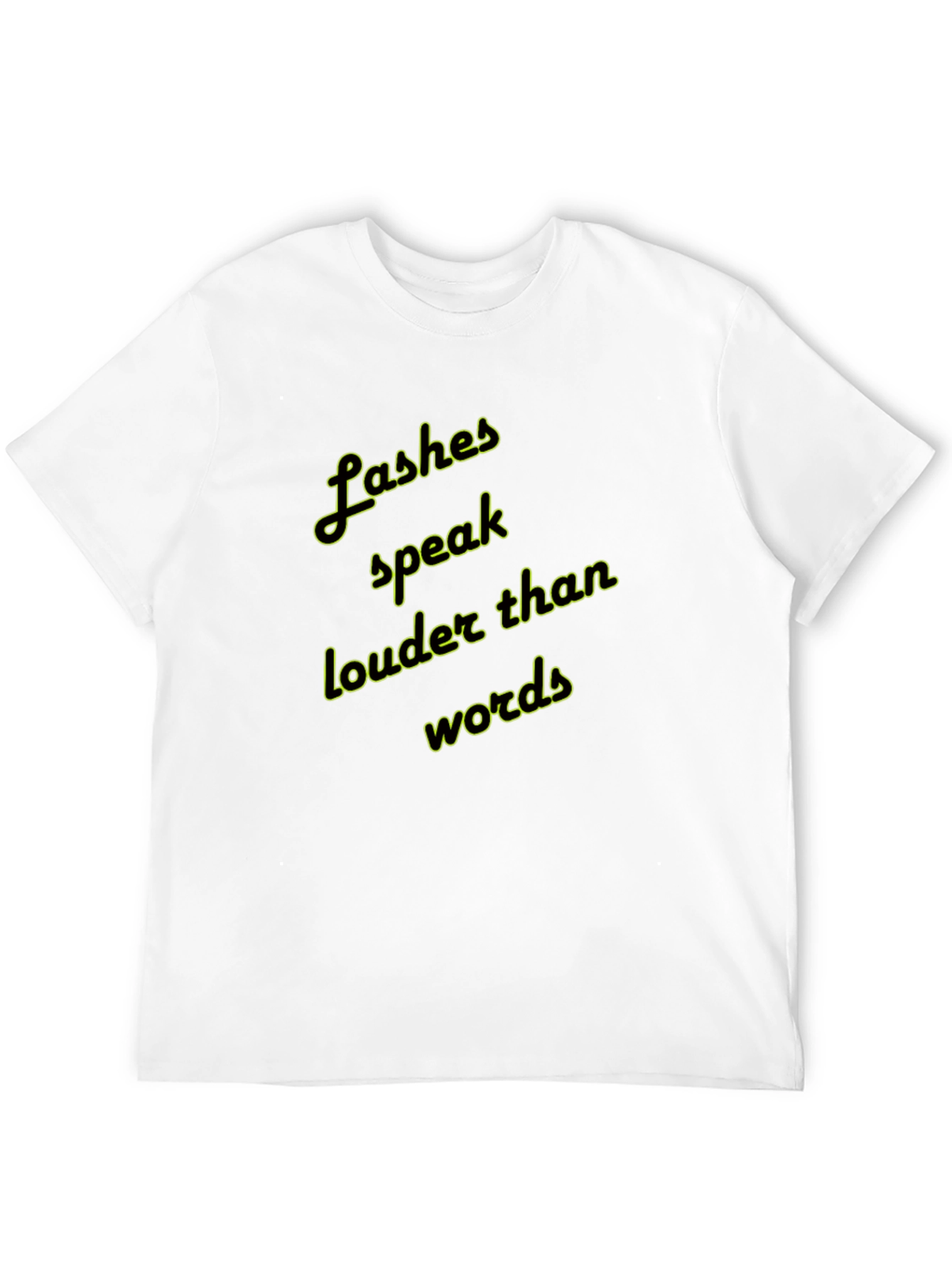Black Lashes Speak Louder Graphic T-Shirt view 12