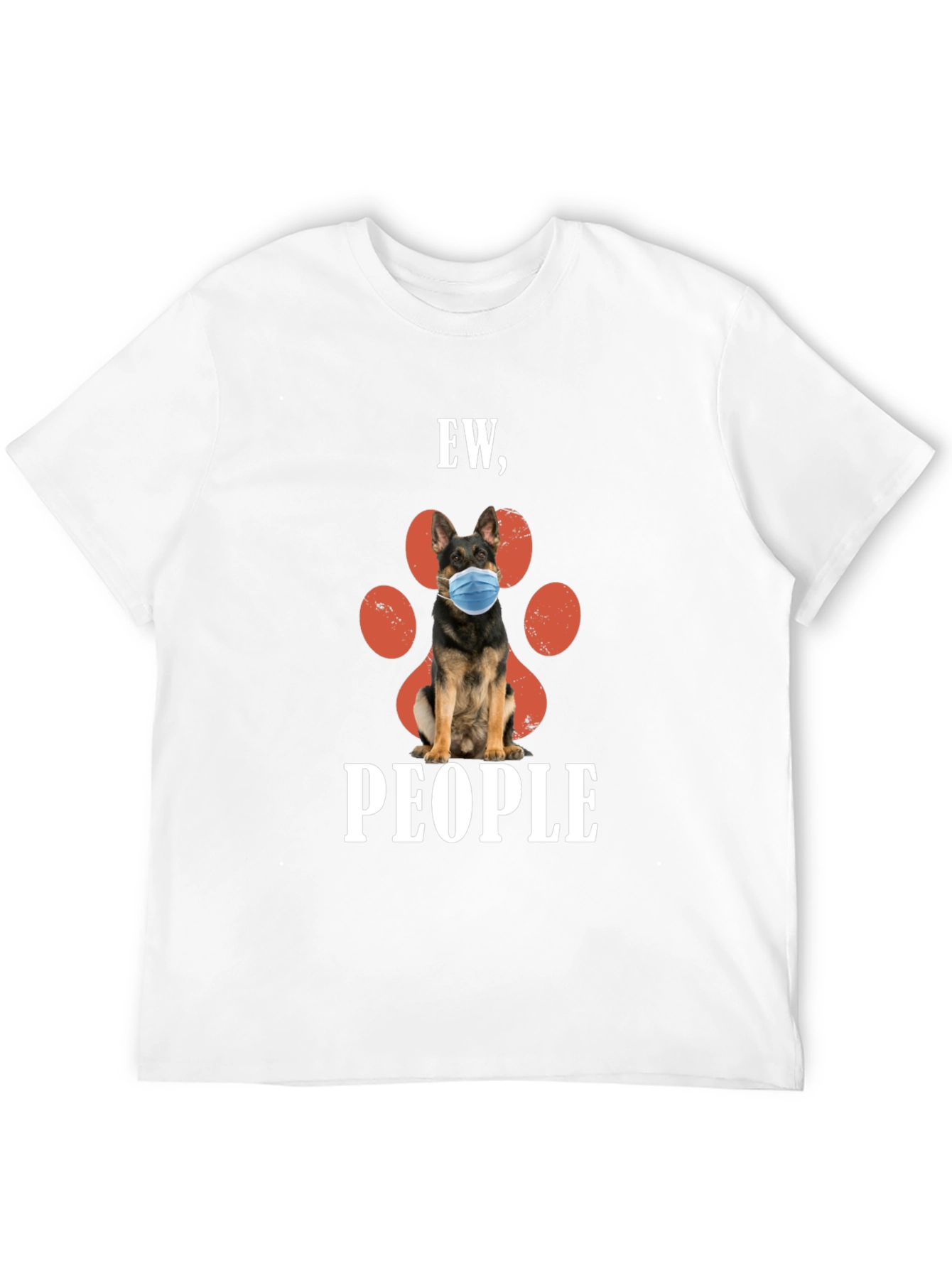 Black Ew, People Dog Paw Print T-Shirt view 12