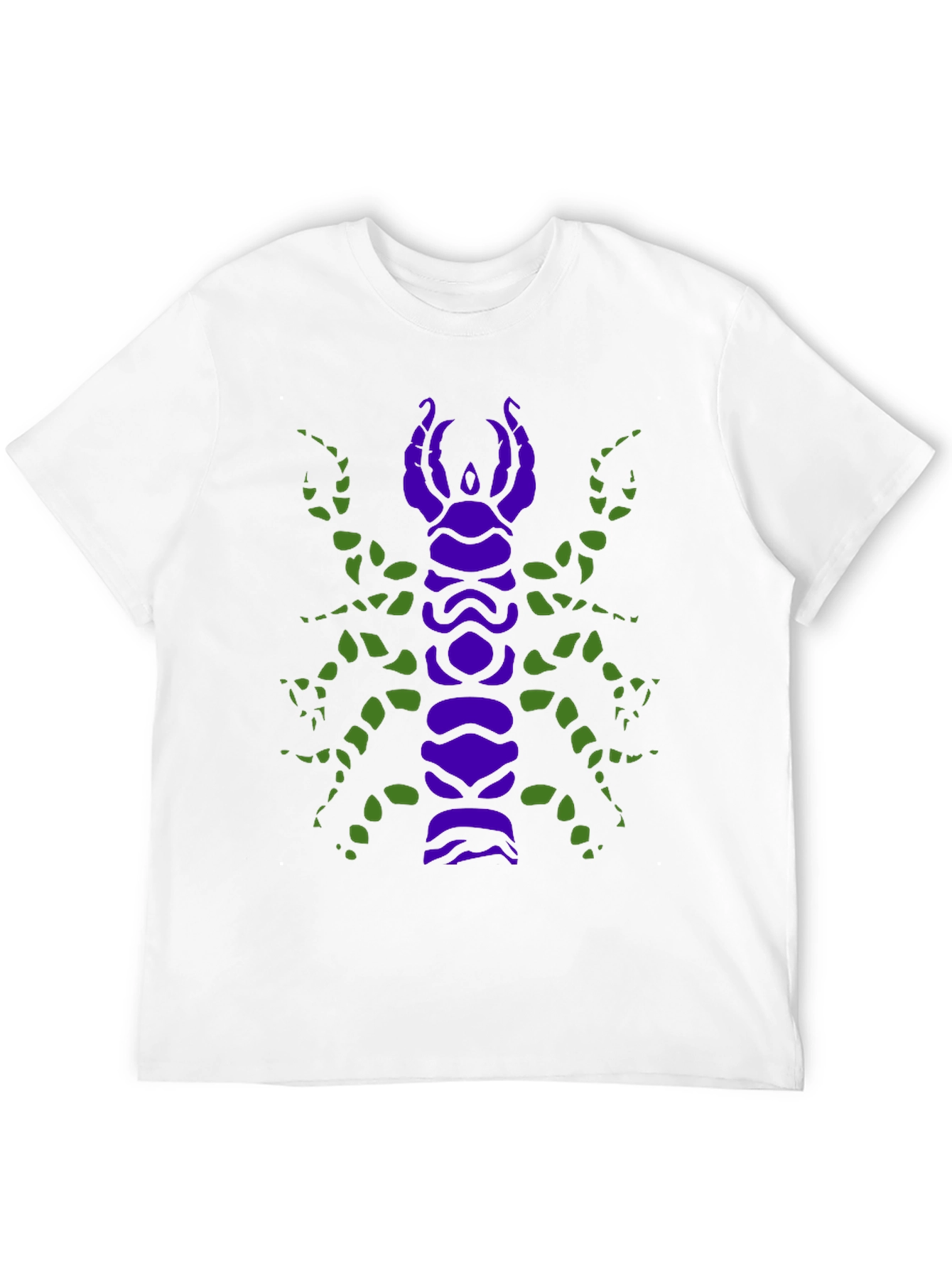 Black Scorpion Graphic Tee - Unique Purple and Green Design view 12