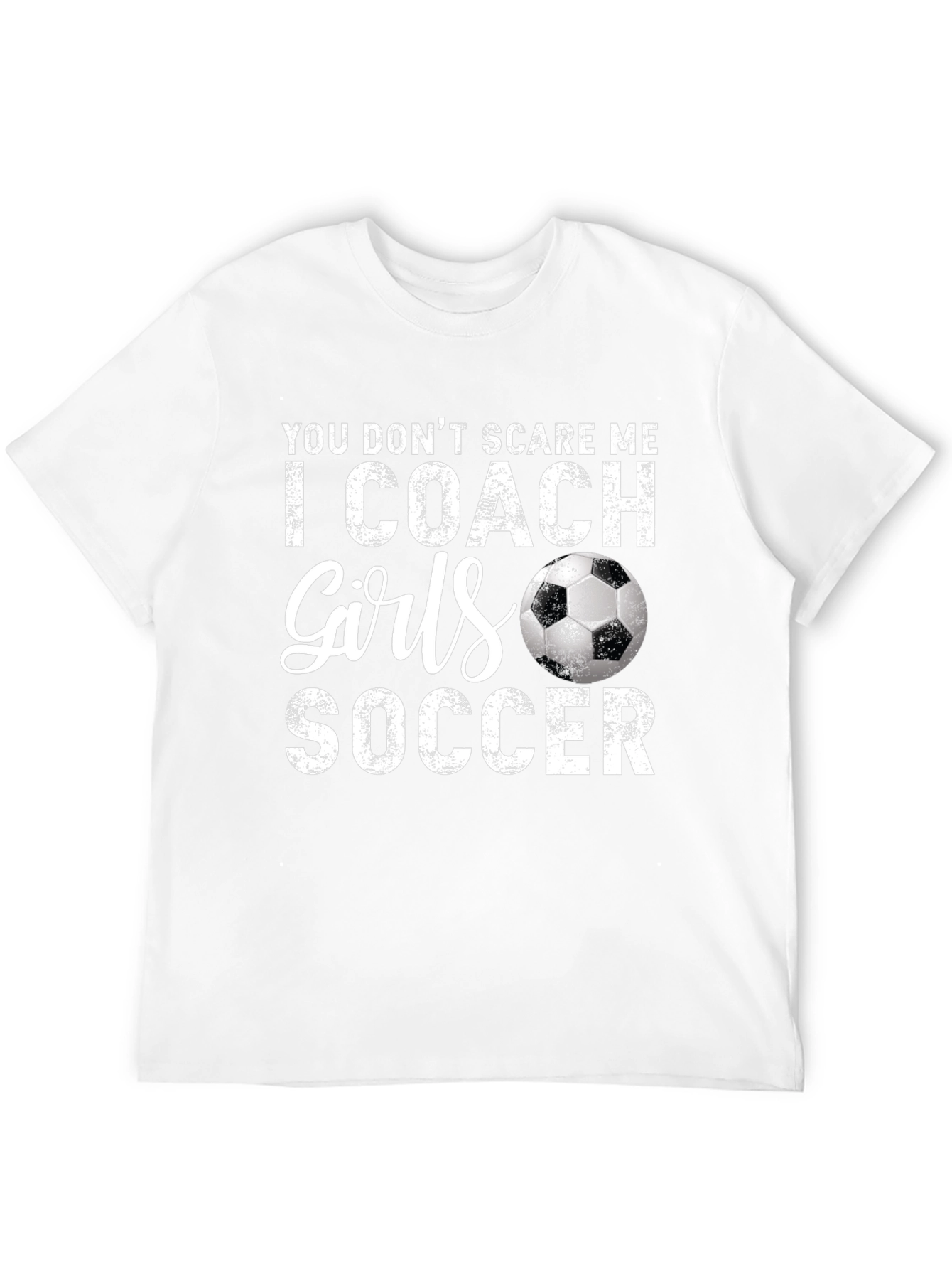 Black Funny Soccer Coach T-Shirt - You Don't Scare Me view 12