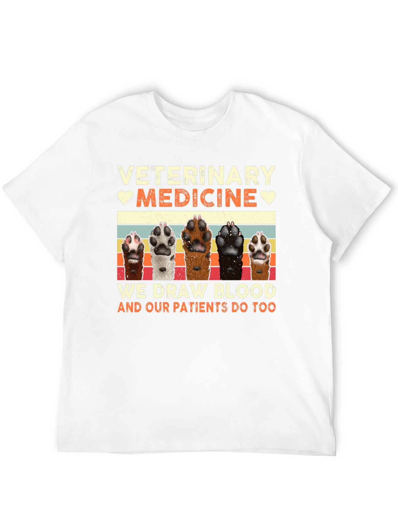 Black Veterinary Medicine Pet Paw T-Shirt view 12