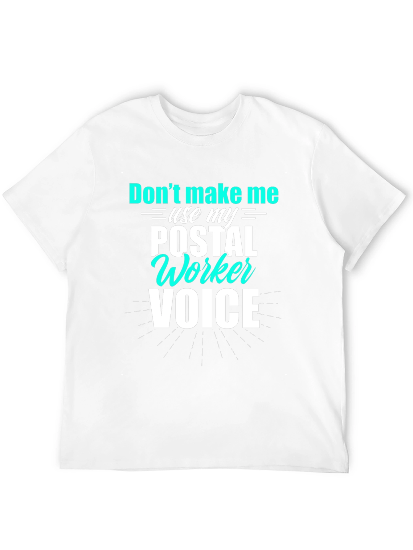 Black Postal Worker Voice T-Shirt Funny Mail Carrier Tee view 12