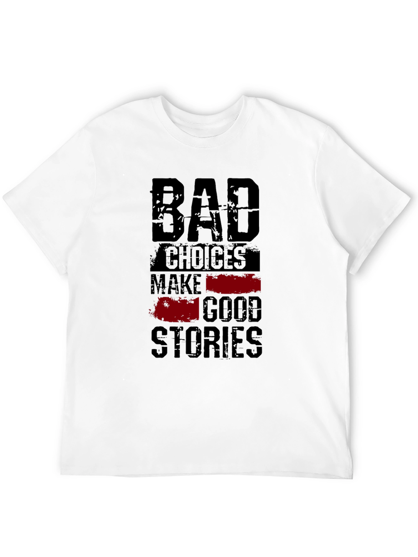 Black Bad Choices Good Stories Graphic Tee view 12