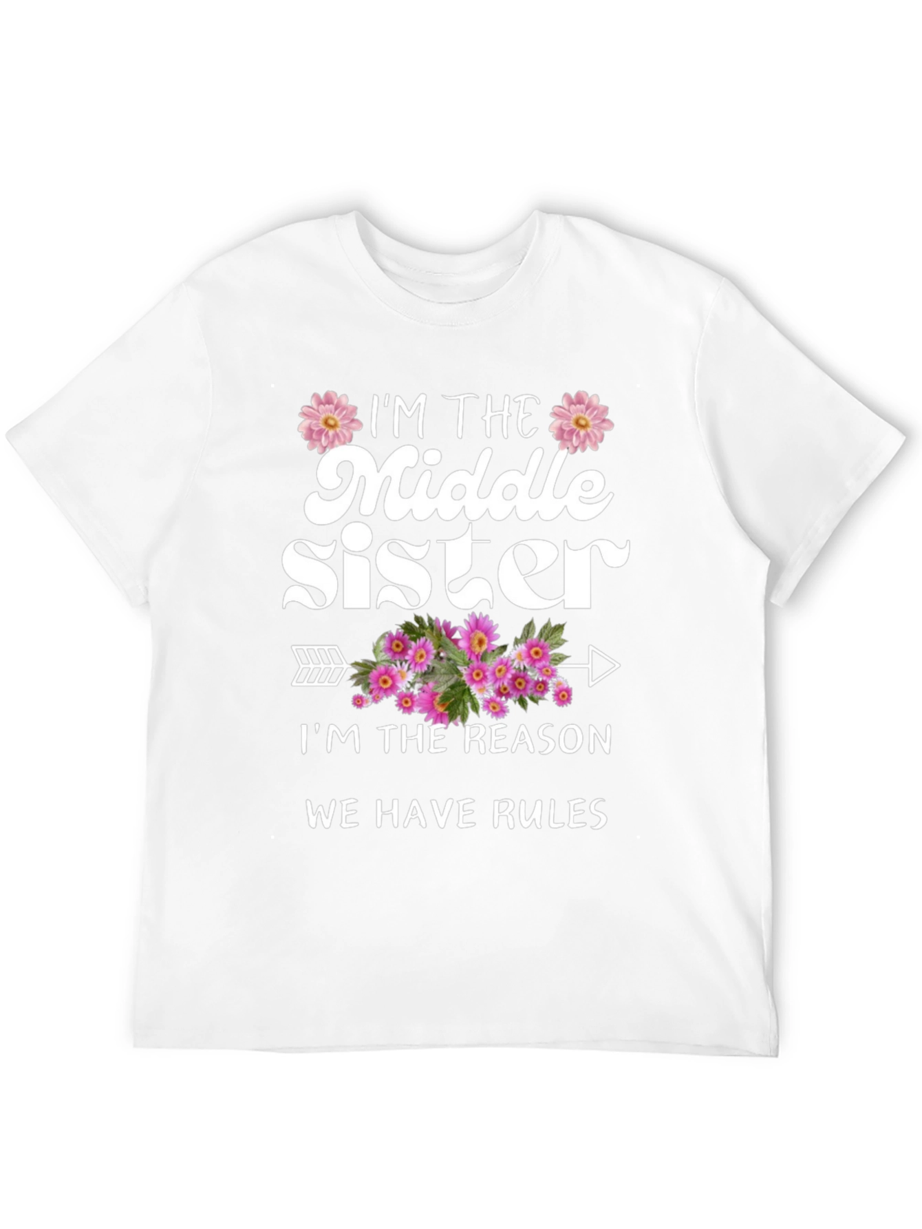 Black Middle Sister T-Shirt - Reason We Have Rules view 12