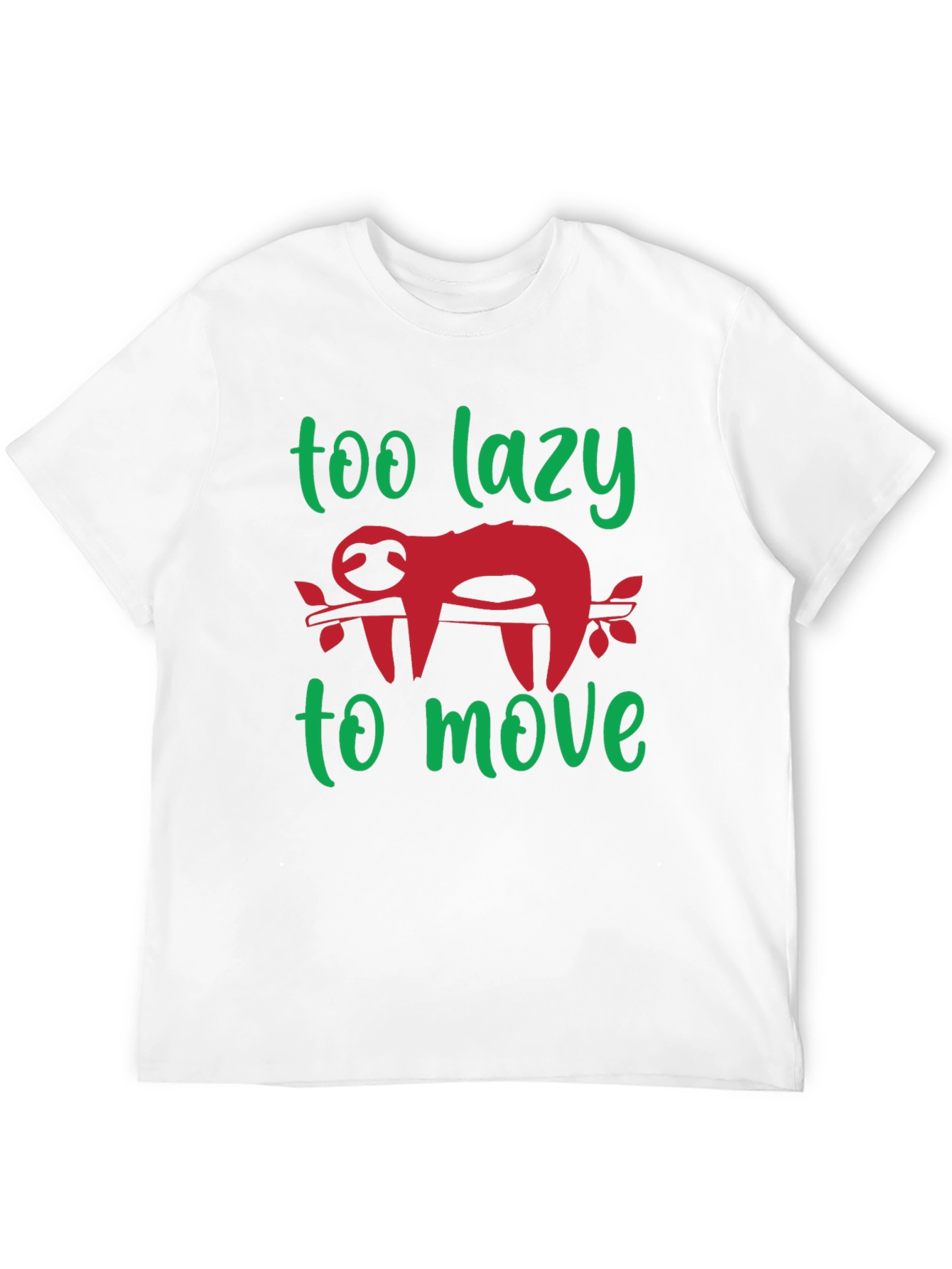 Black Too Lazy to Move Sloth Graphic Tee view 12