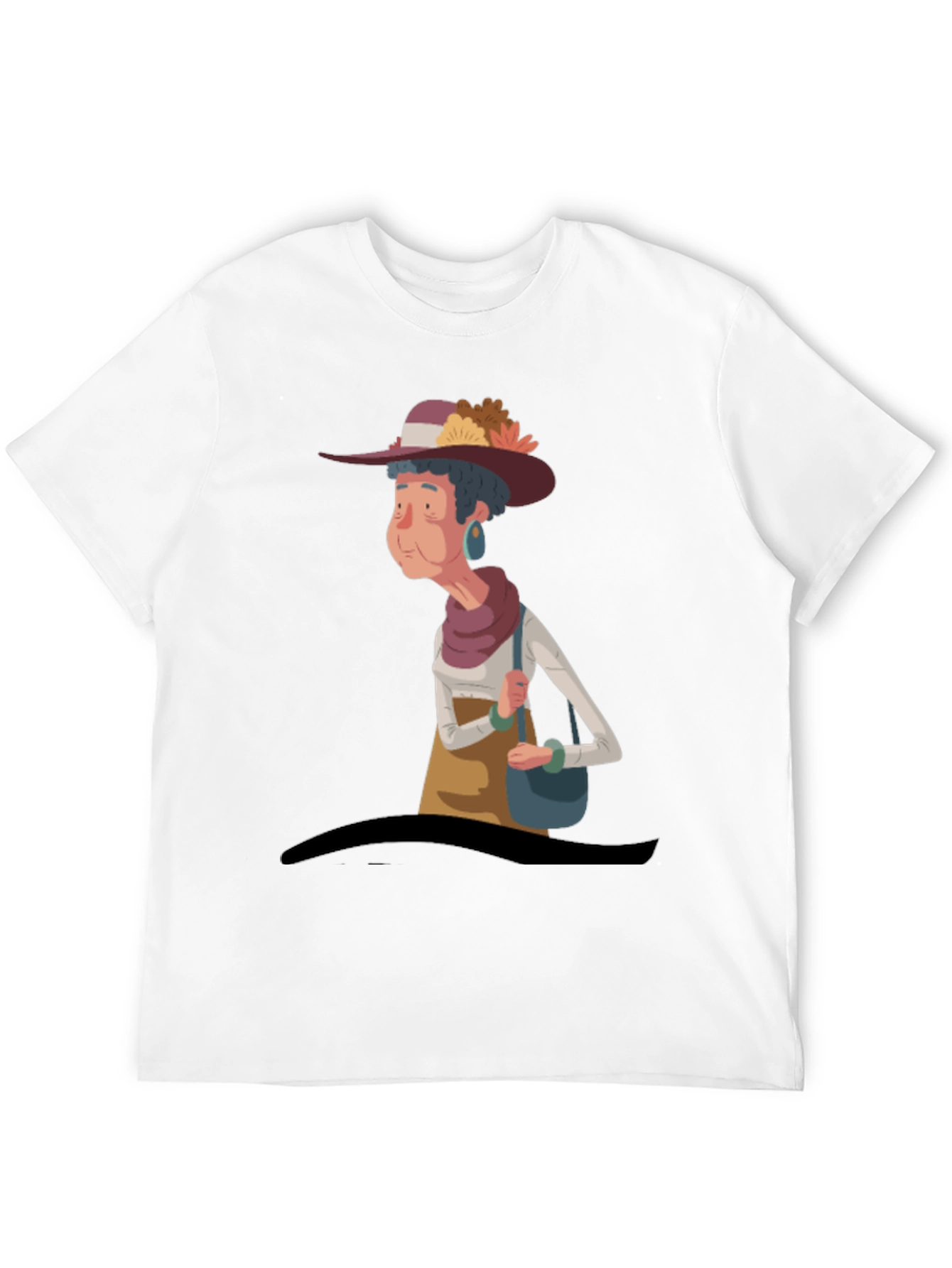 Black Cartoon Grandma T-Shirt view 12
