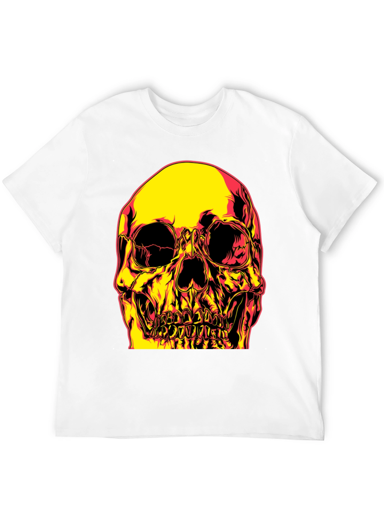 Black Skull Graphic Print Black T-Shirt view 12