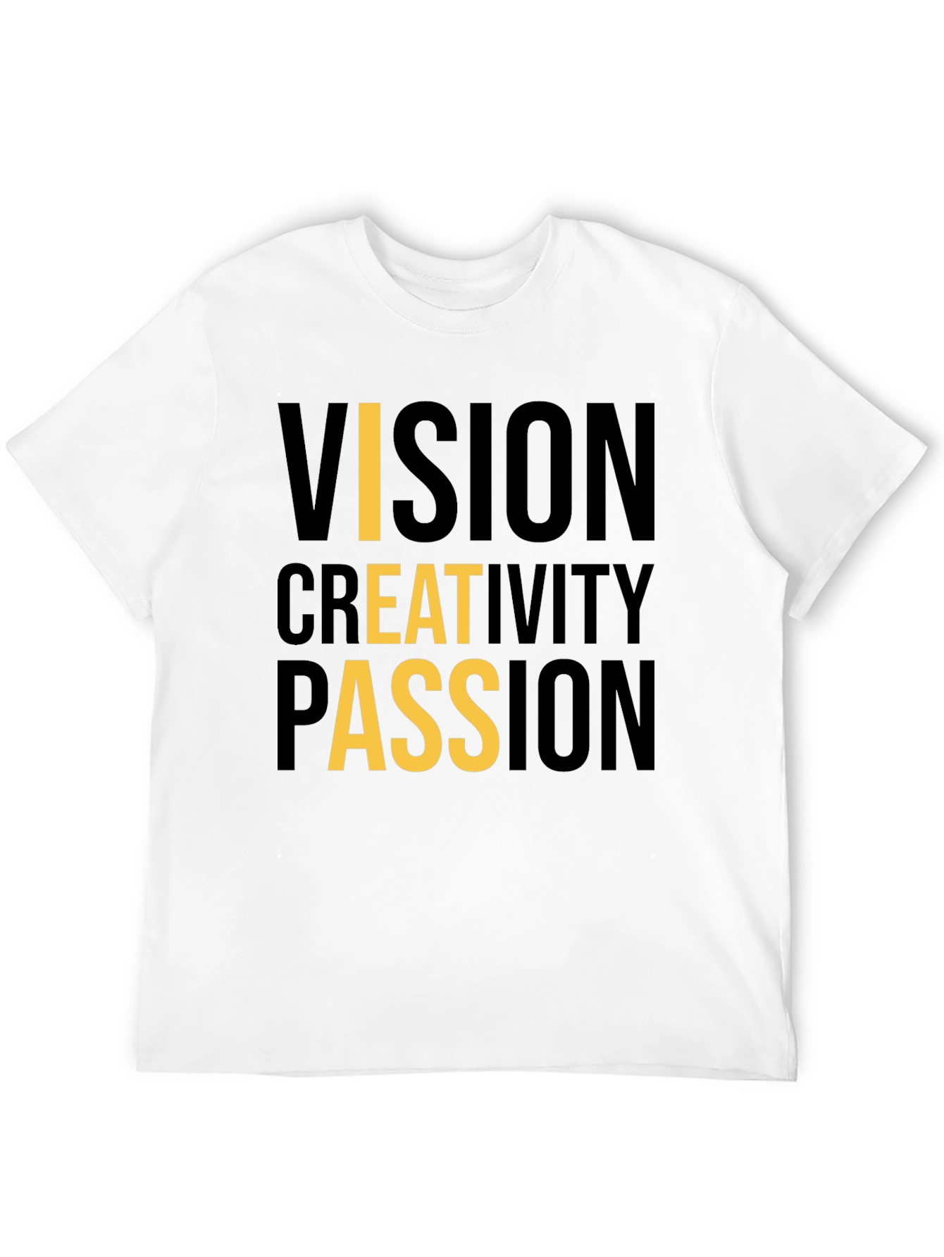 Black Vision Creativity Passion Black Graphic Tee view 12