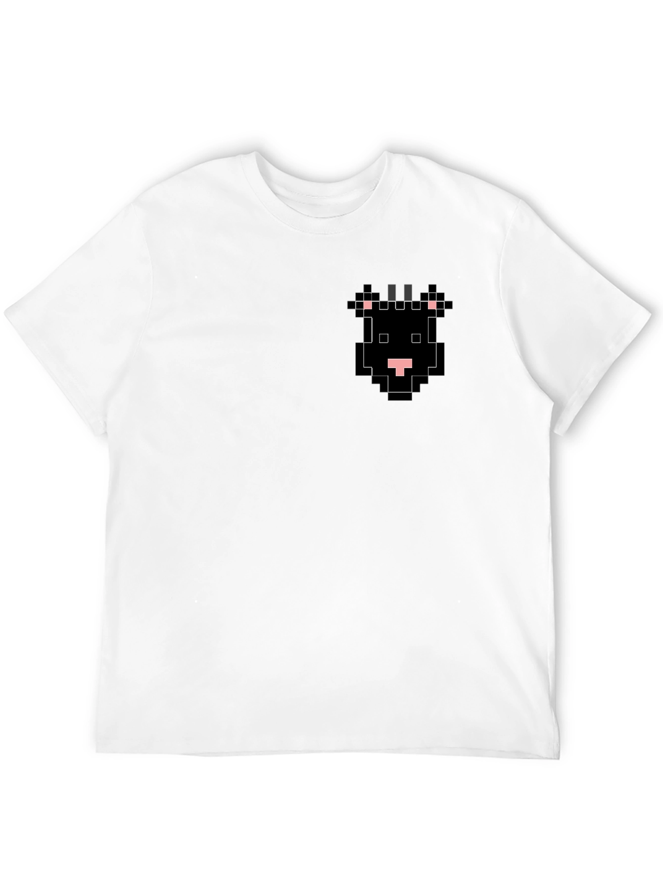 Black Pixel Cow Black T-Shirt - Unique Design view 12