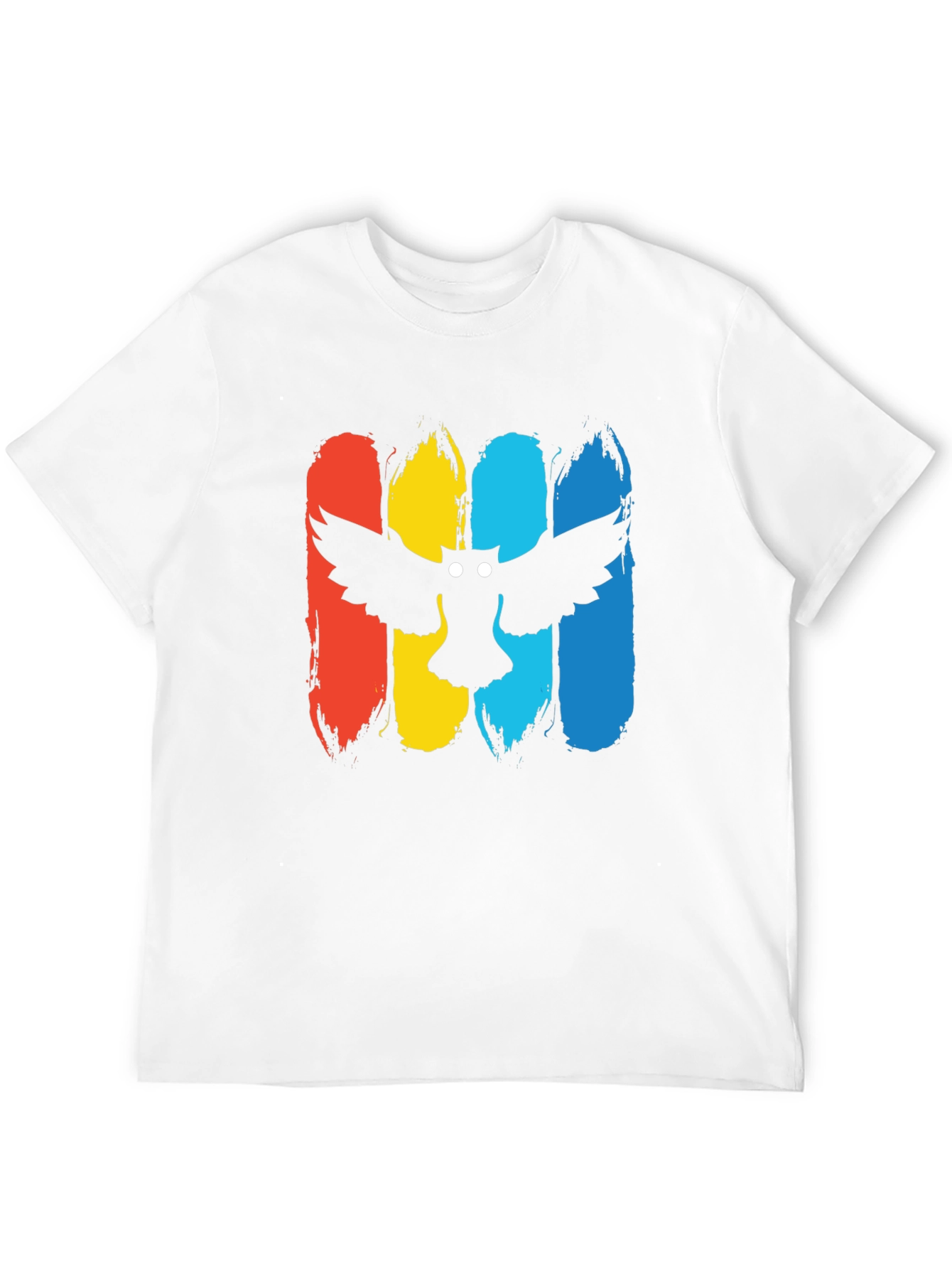 Black Owl Silhouette Graphic Print Men's Black T-Shirt view 12