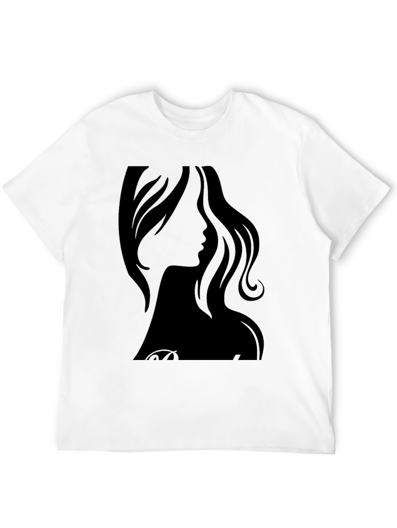 Silhouette Woman Graphic Black T-Shirt - 12