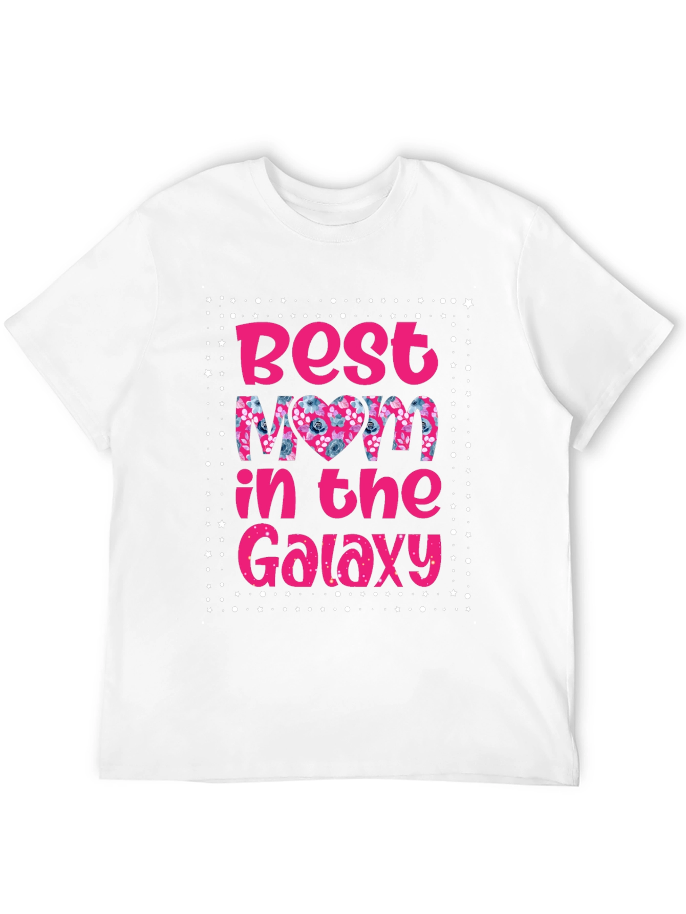 Black Best Mom in the Galaxy T-Shirt view 12