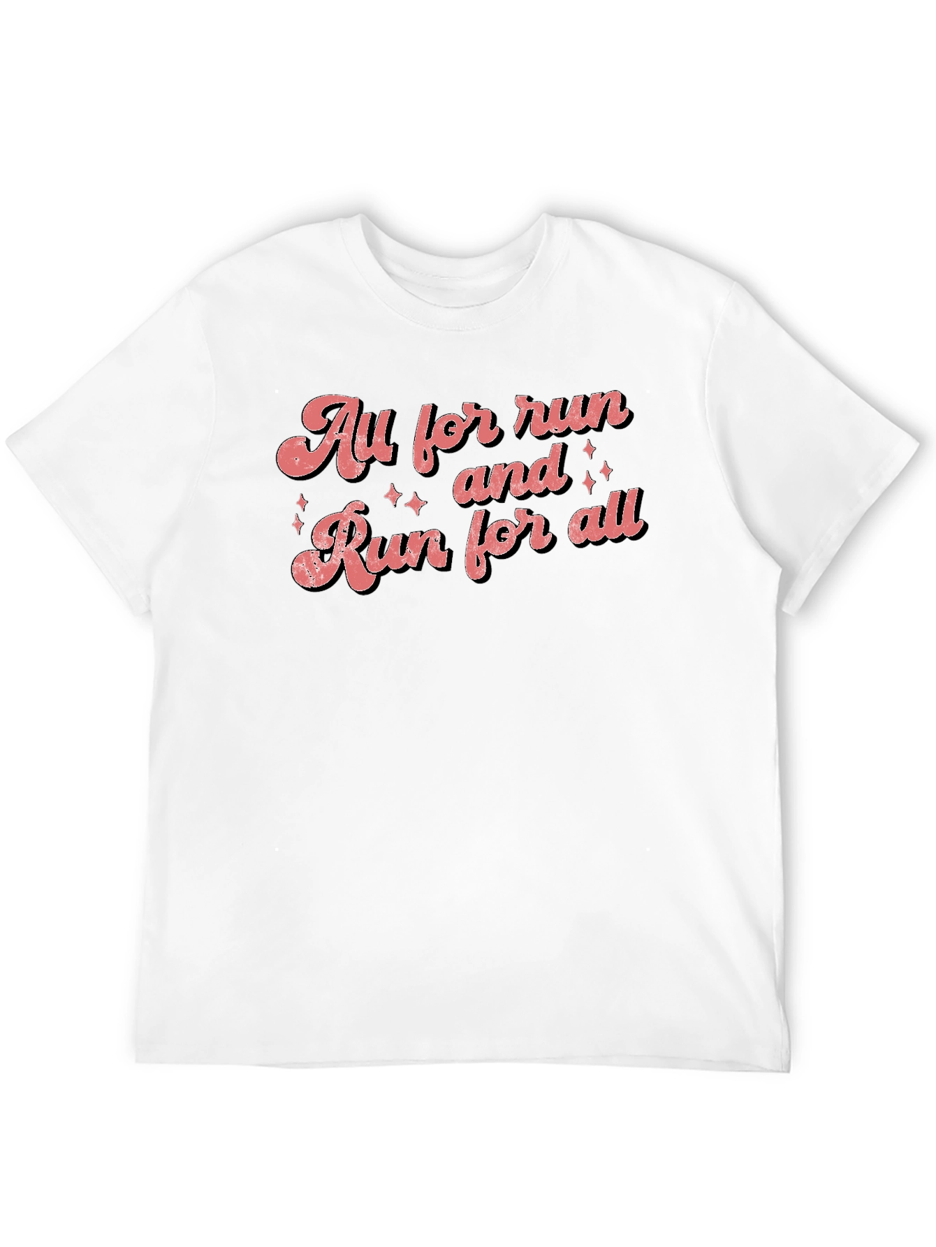 Black All for Run and Run for All T-Shirt view 12