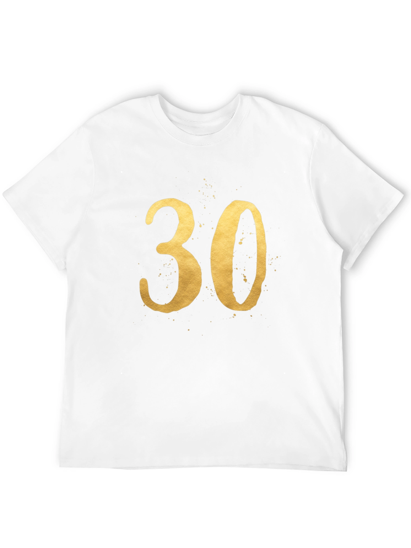 Black 30th Birthday Golden Number Tee view 12