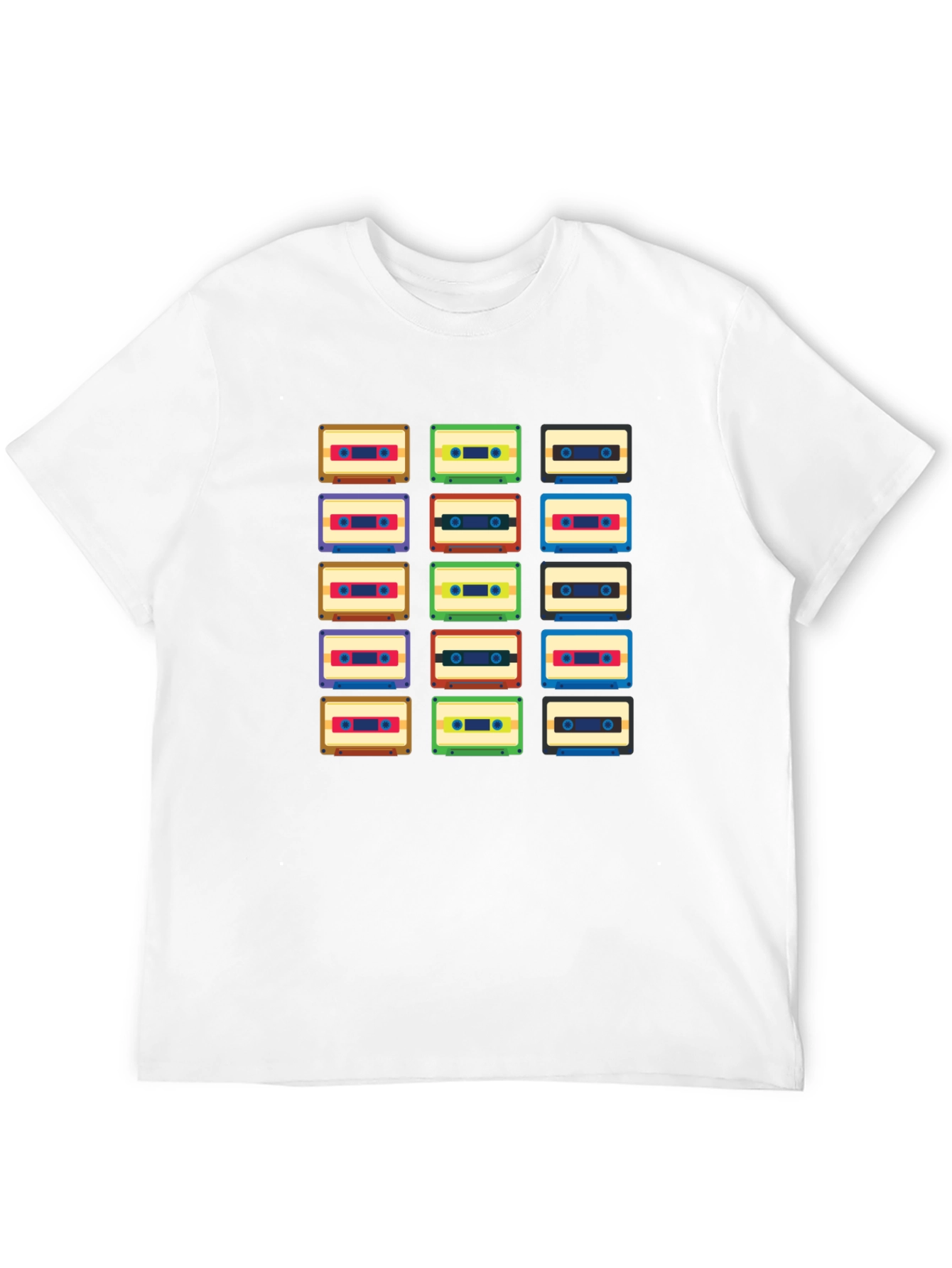 Black Retro Cassette Tape T-Shirt - Vintage Music Lover Tee view 12