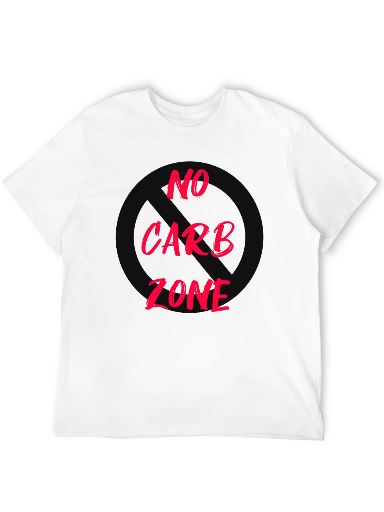 Black No Carb Zone Black T-Shirt view 12