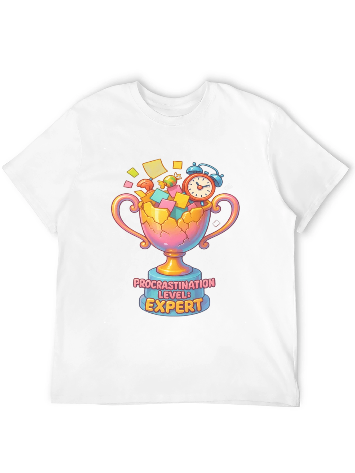 Black Procrastination Expert Graphic Tee view 12