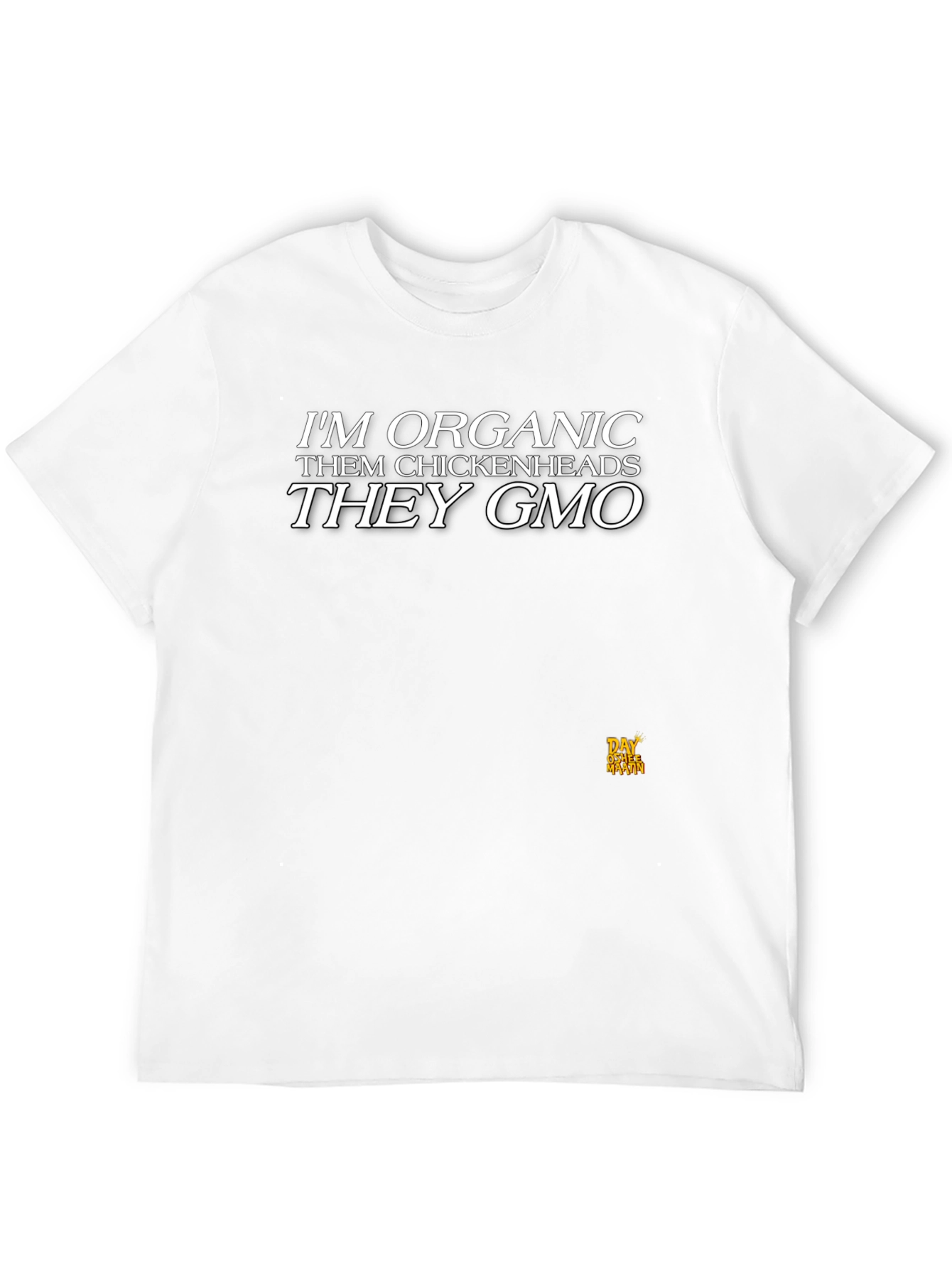 Black Organic Humor Graphic Tee - Chickenheads They GMO view 12