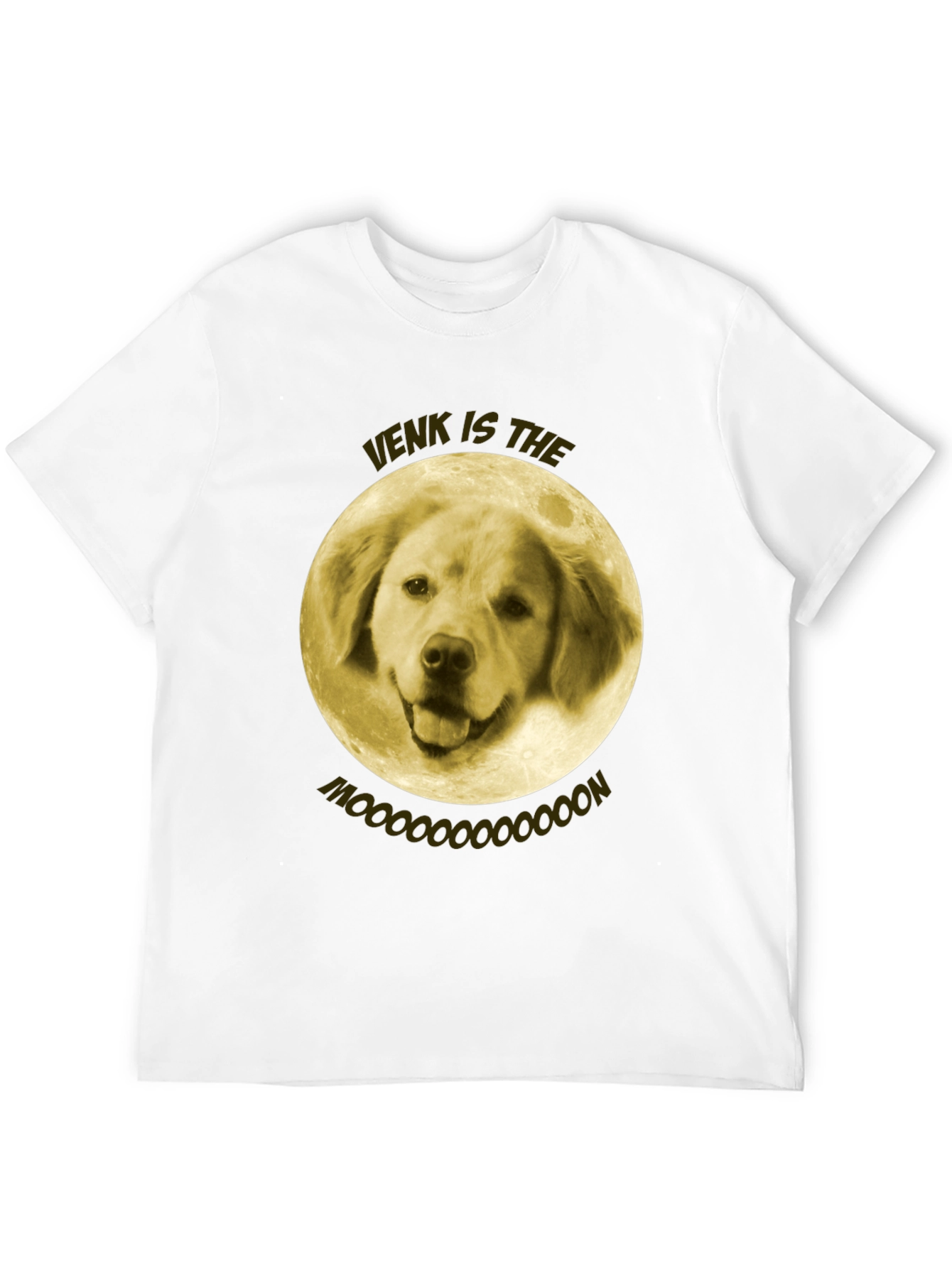 Black Venk Is The Moooon T-Shirt - Golden Retriever Dog view 12