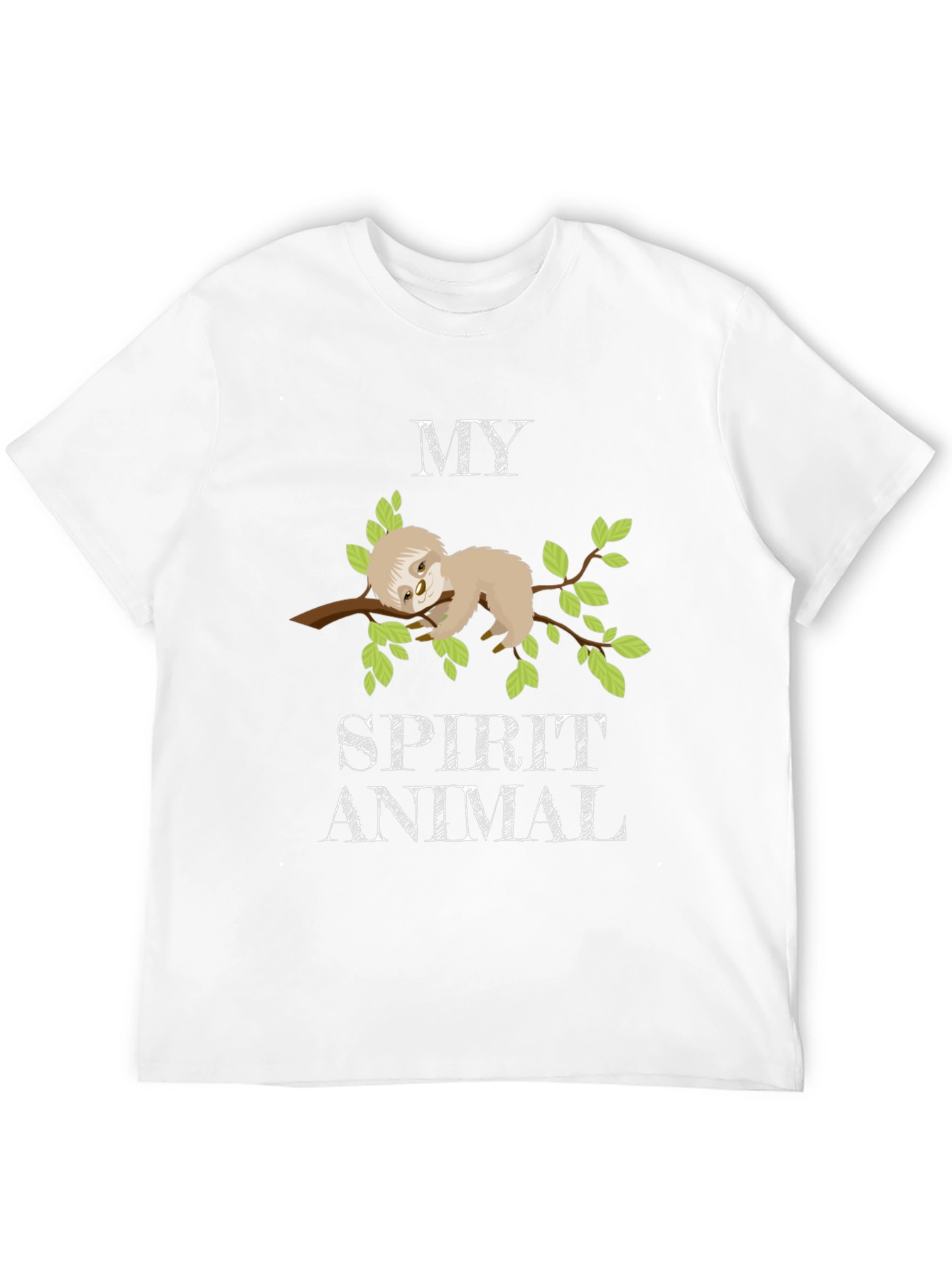 Black Sloth Spirit Animal Graphic T-Shirt view 12