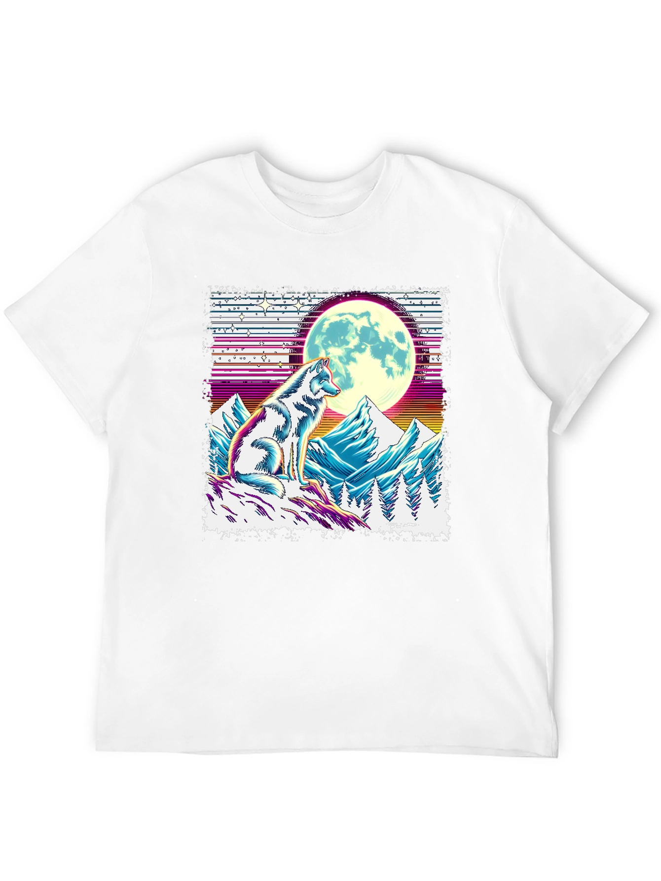 Black Wolf Moon Graphic Tee - Unique Design view 12