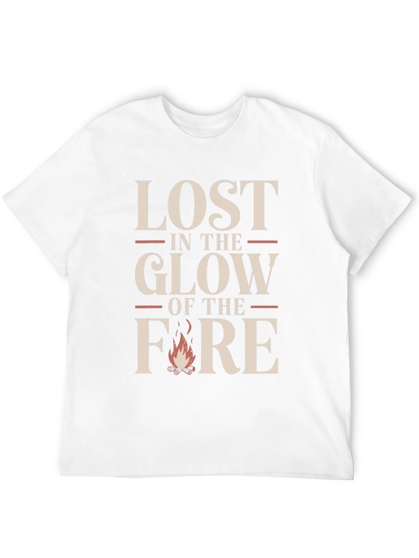 Black Lost in the Glow of the Fire Graphic Tee view 12