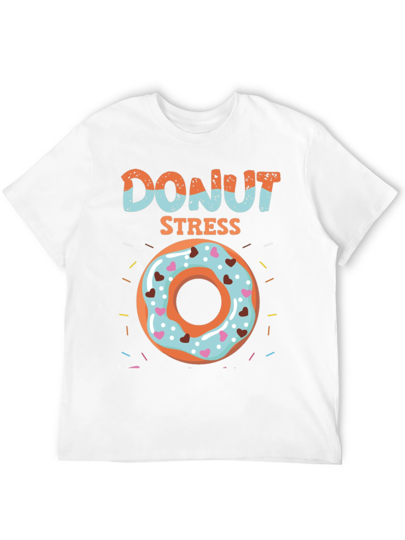 Black Donut Stress T-Shirt - Fun Foodie Apparel view 12