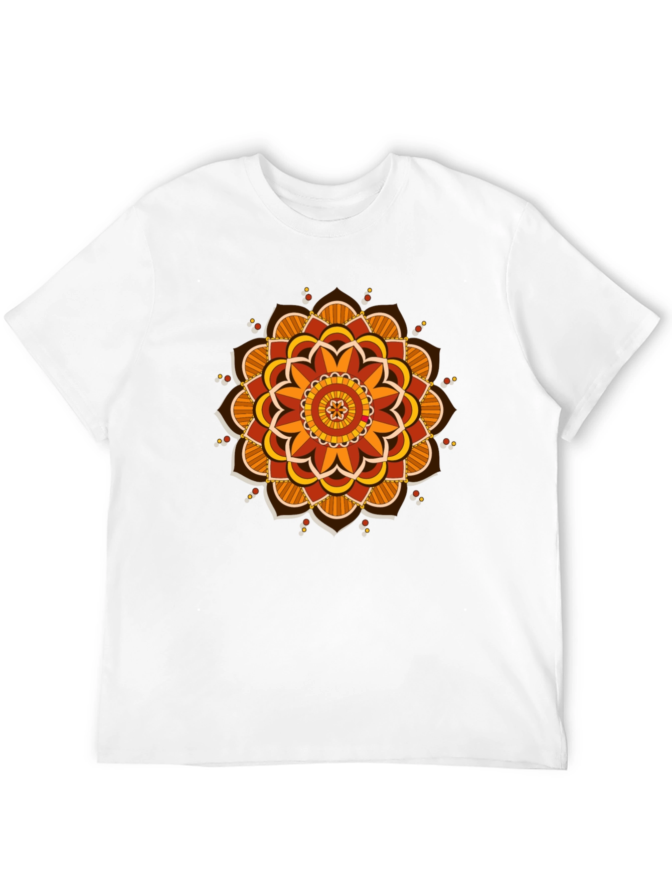 Black Mandala Graphic Tee - Black Cotton Blend view 12