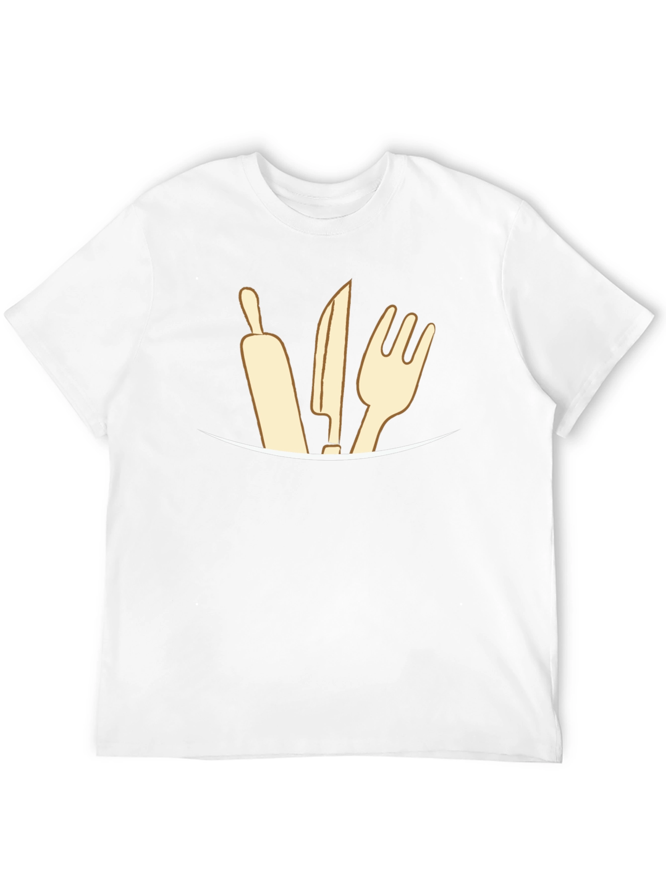 Black Chef Utensil Graphic Tee - Black Crew Neck T-Shirt view 12