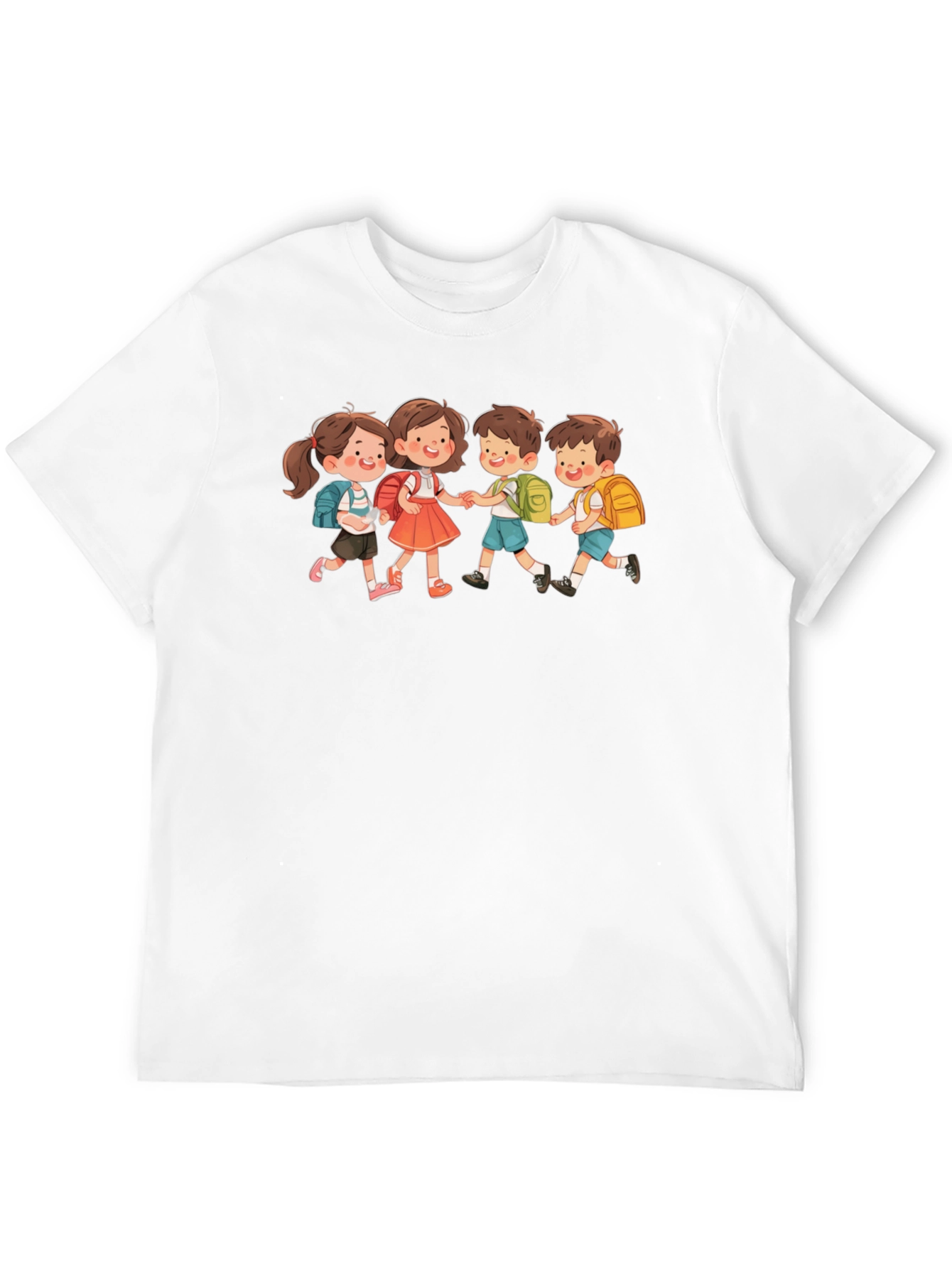 Black Kids Walking Graphic Black T-Shirt view 12