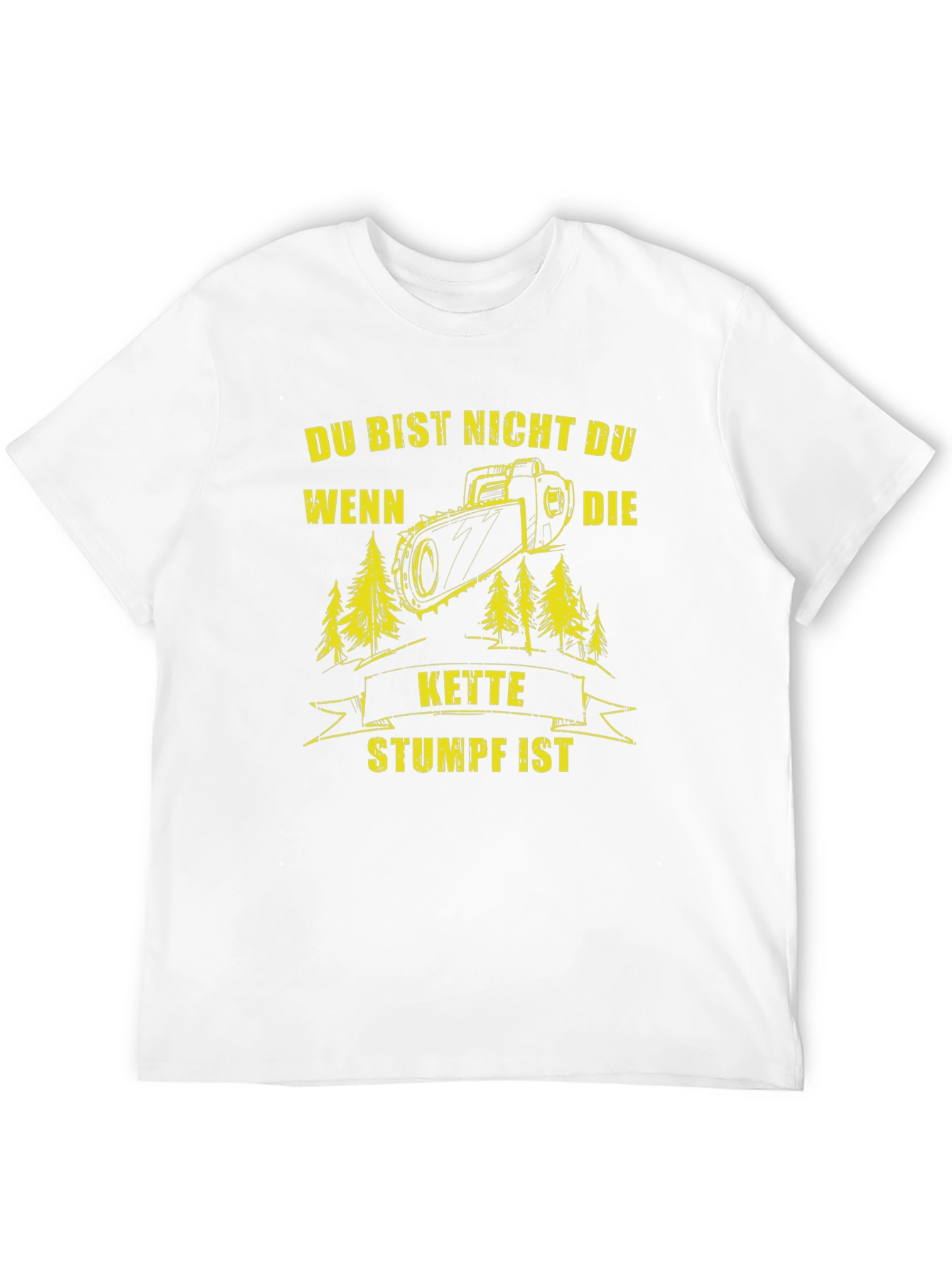 Black Du Bist Nicht Du T-Shirt: Lumberjack Chainsaw Graphic Tee view 12