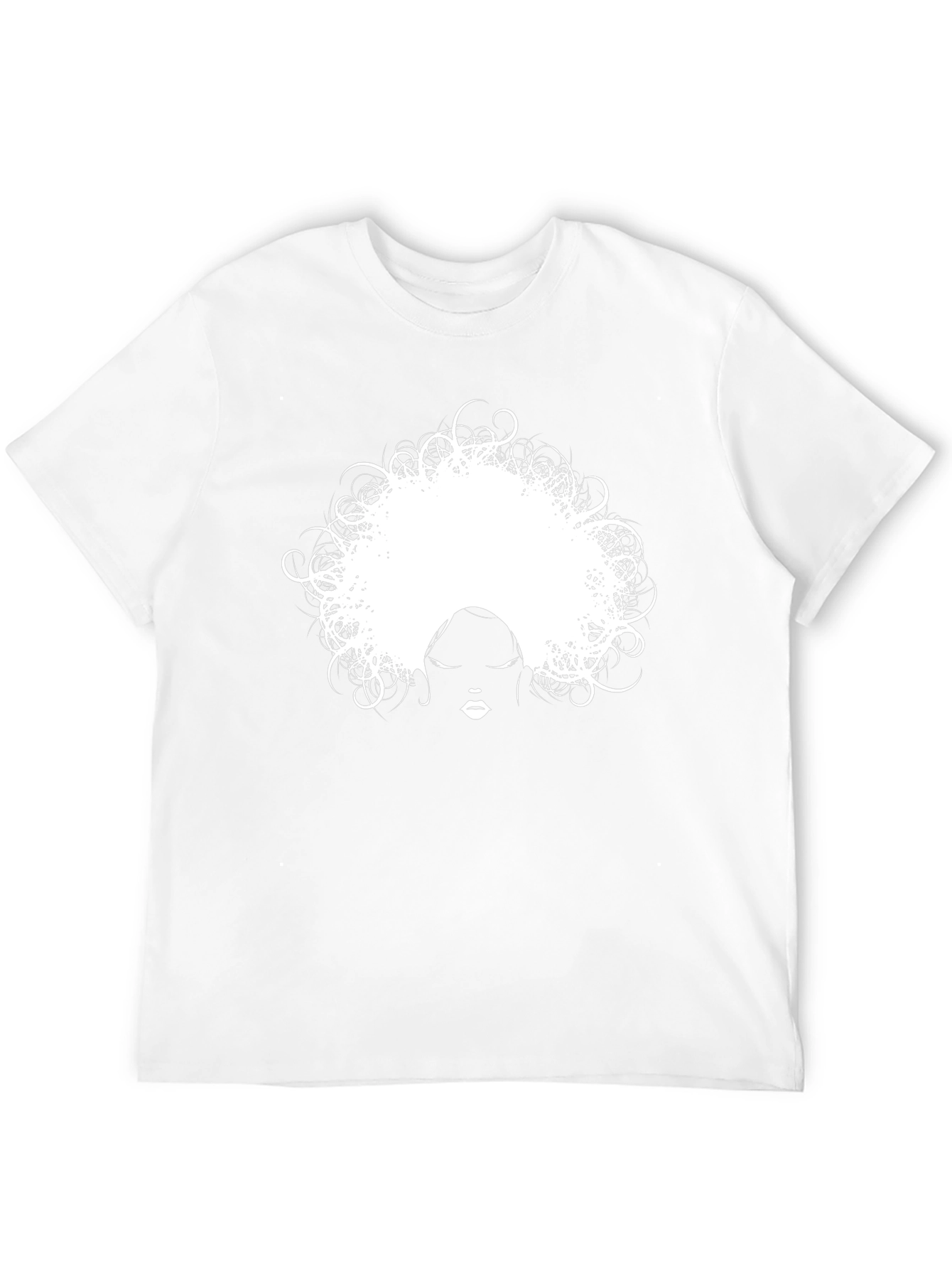 Black Afro Woman Graphic Tee - Stylish Black Cotton T-Shirt view 12