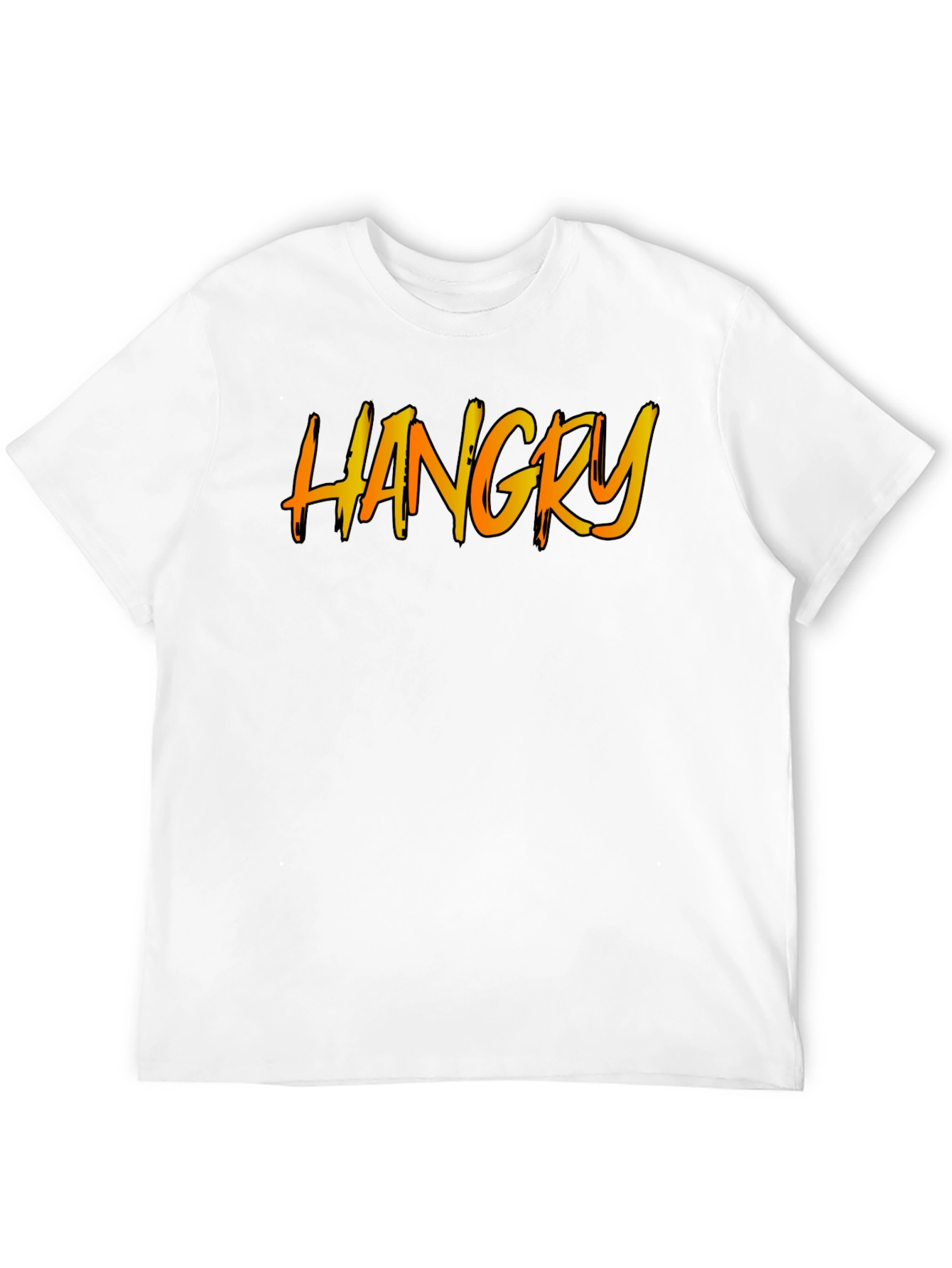 Black Hangry T-Shirt - Black Cotton Crew Neck view 12