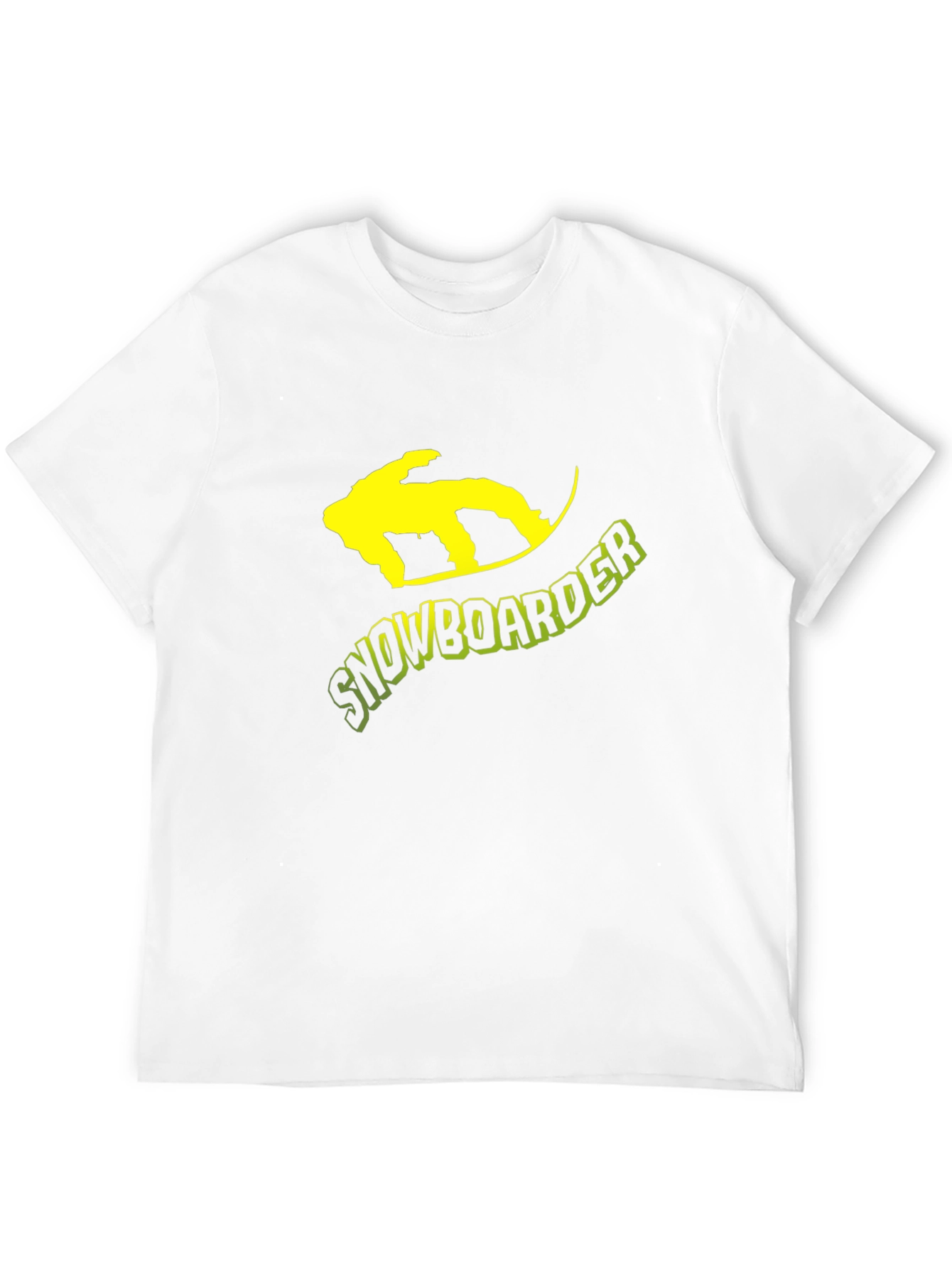 Black Snowboarder Graphic Tee - Black Cotton T-Shirt view 12