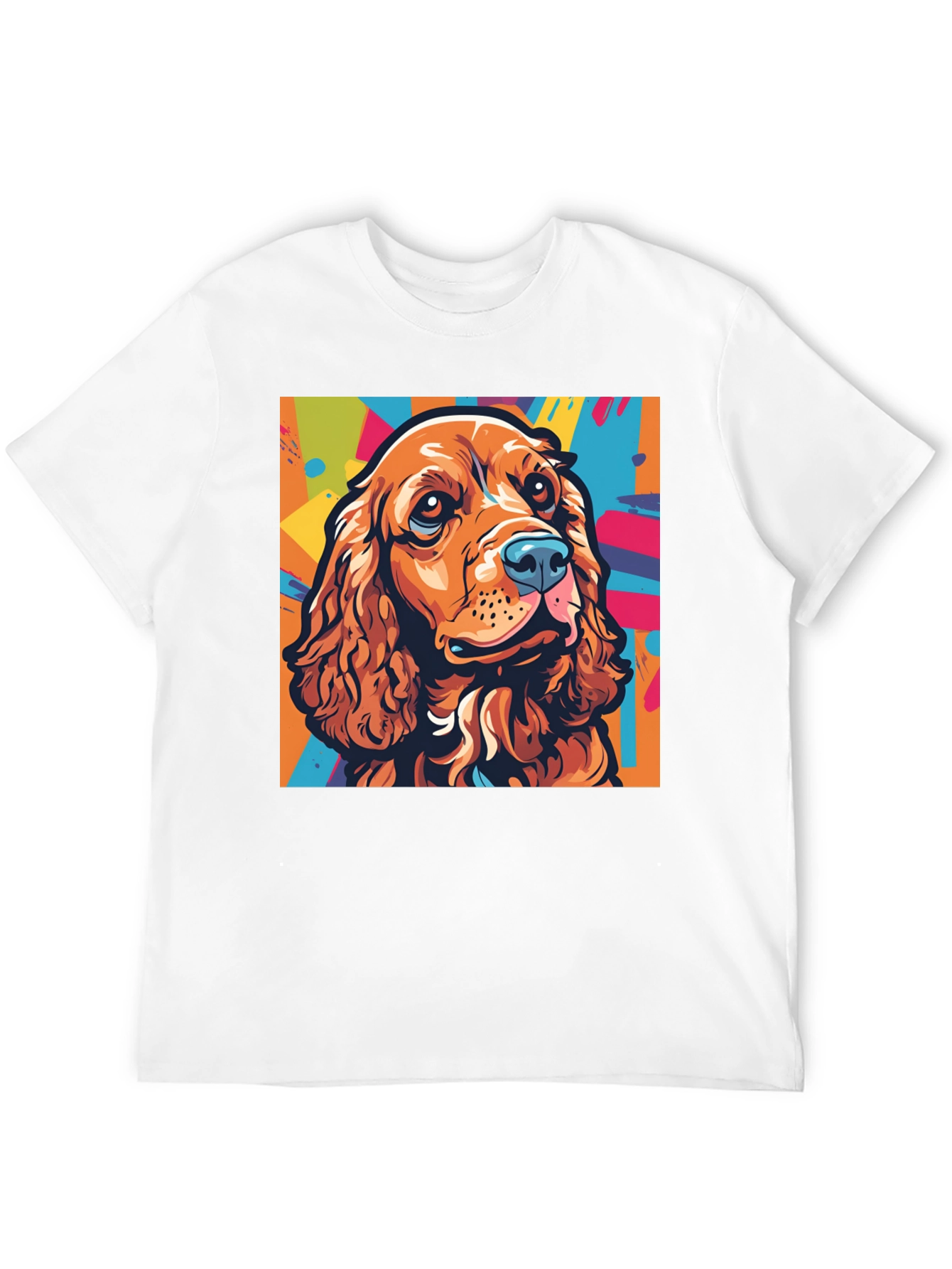 Black Dog Art Graphic Tee - Cocker Spaniel Pop Art T-Shirt view 12