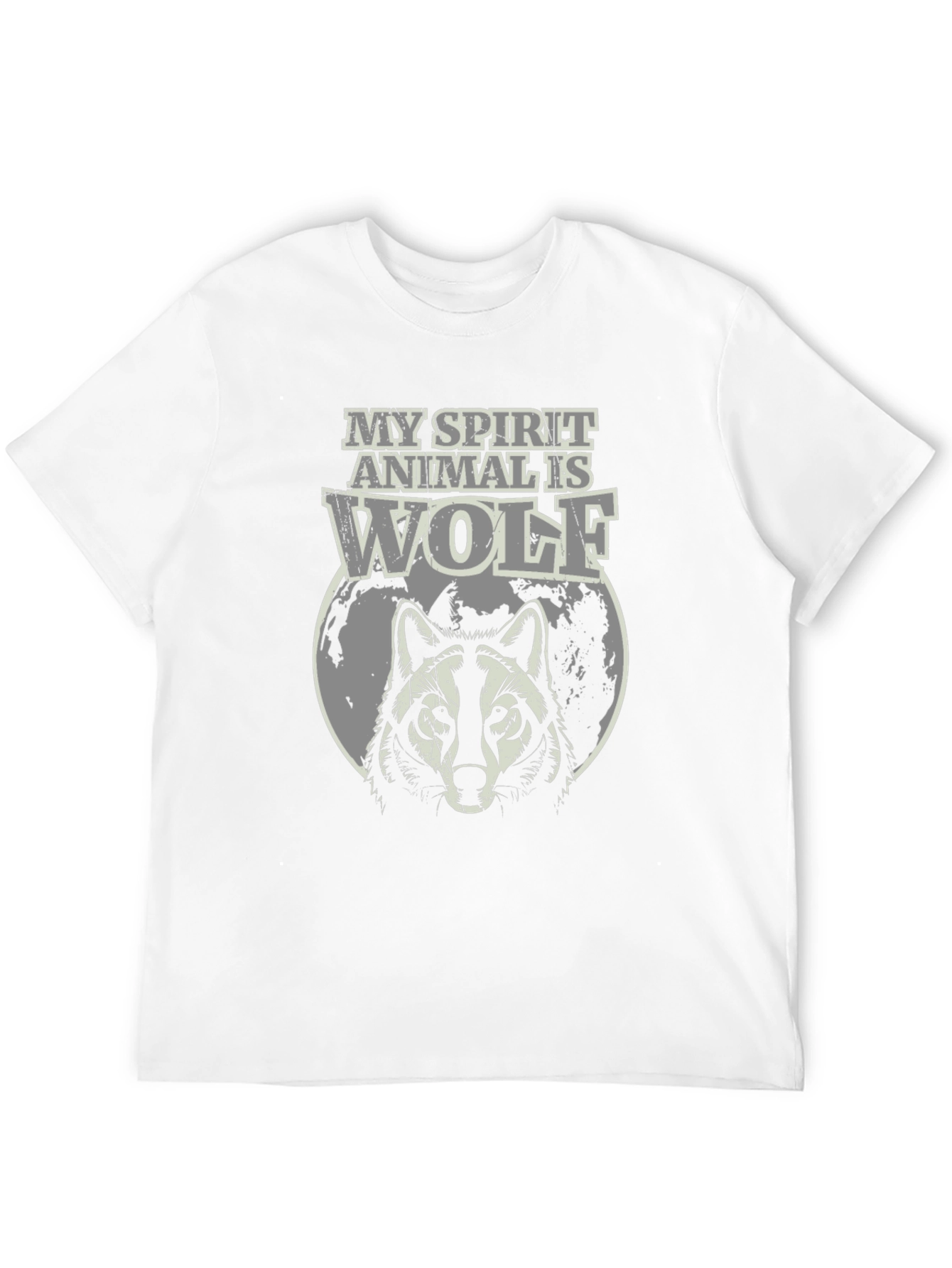 Black Wolf Spirit Animal Graphic T-Shirt view 12