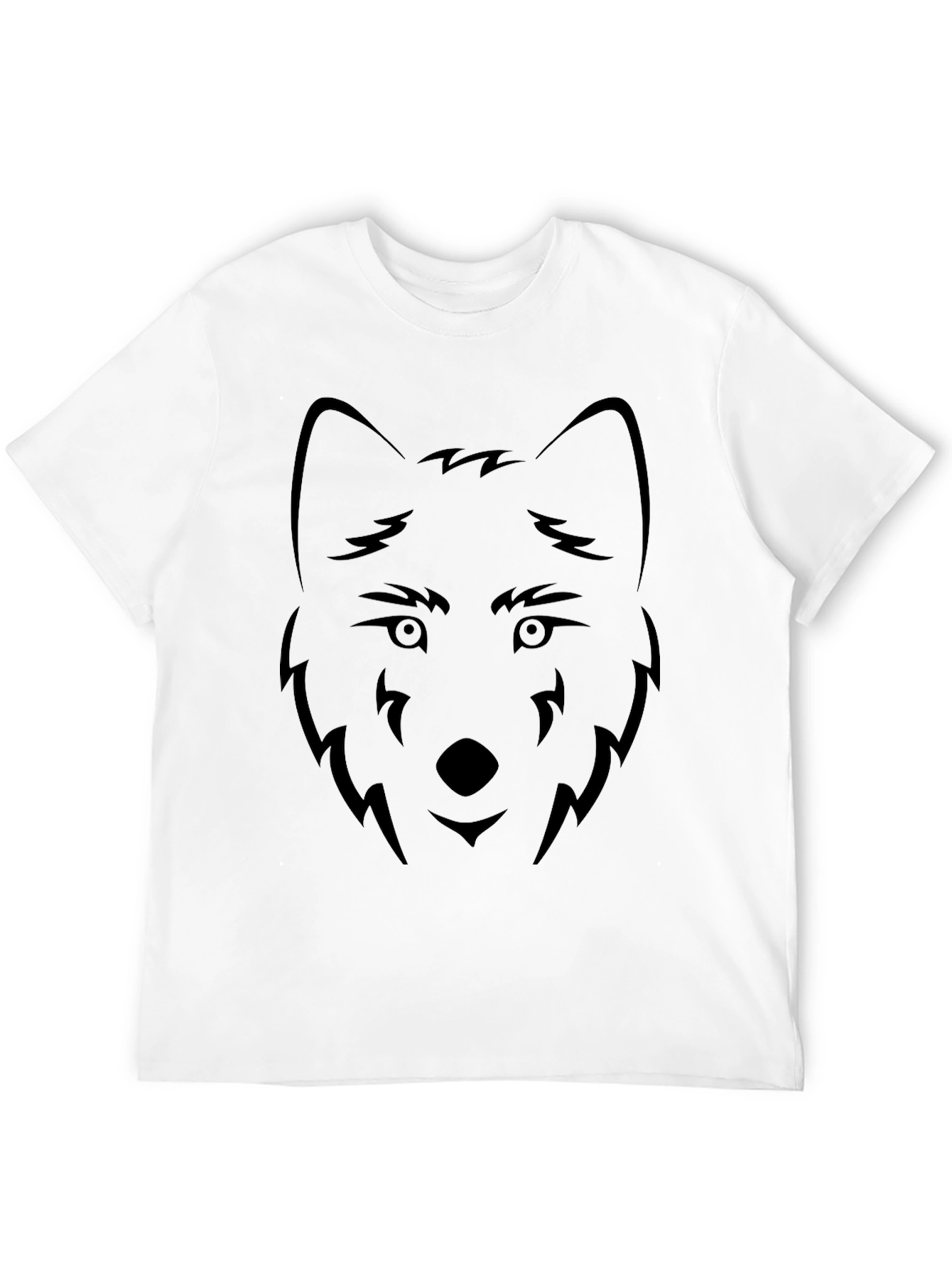 Black Black Wolf Graphic Tee - Minimalist Design view 12