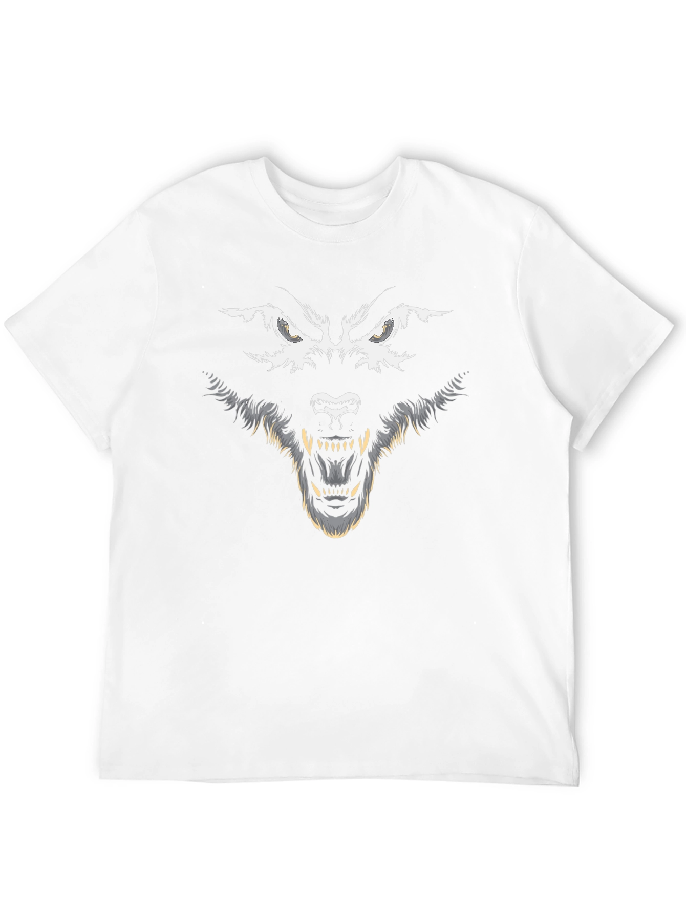 Black Men's Black Wolf Graphic Tee view 12