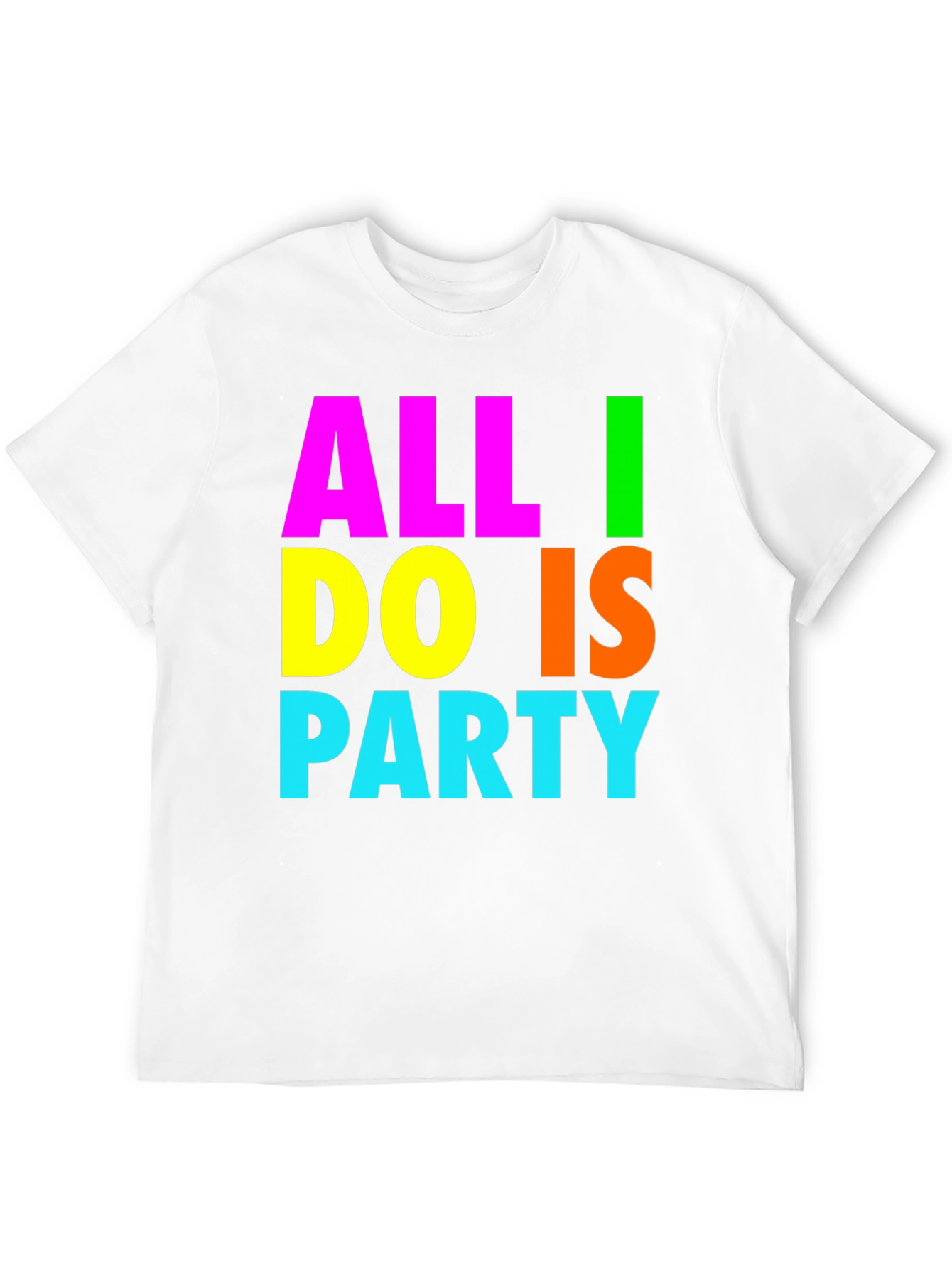 Black All I Do Is Party Graphic Tee - Bold & Fun! view 12