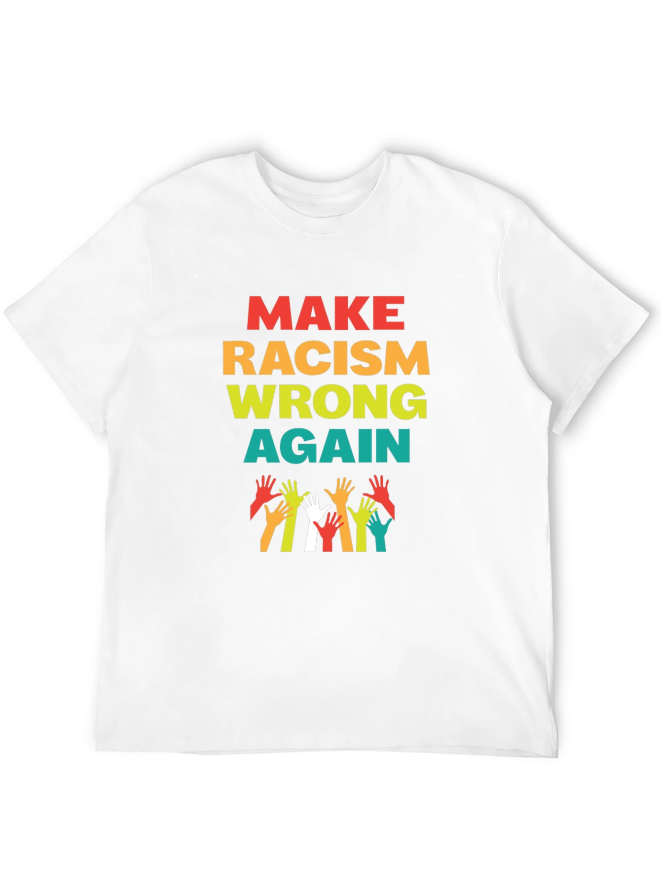 Black Make Racism Wrong Again Graphic Tee view 12