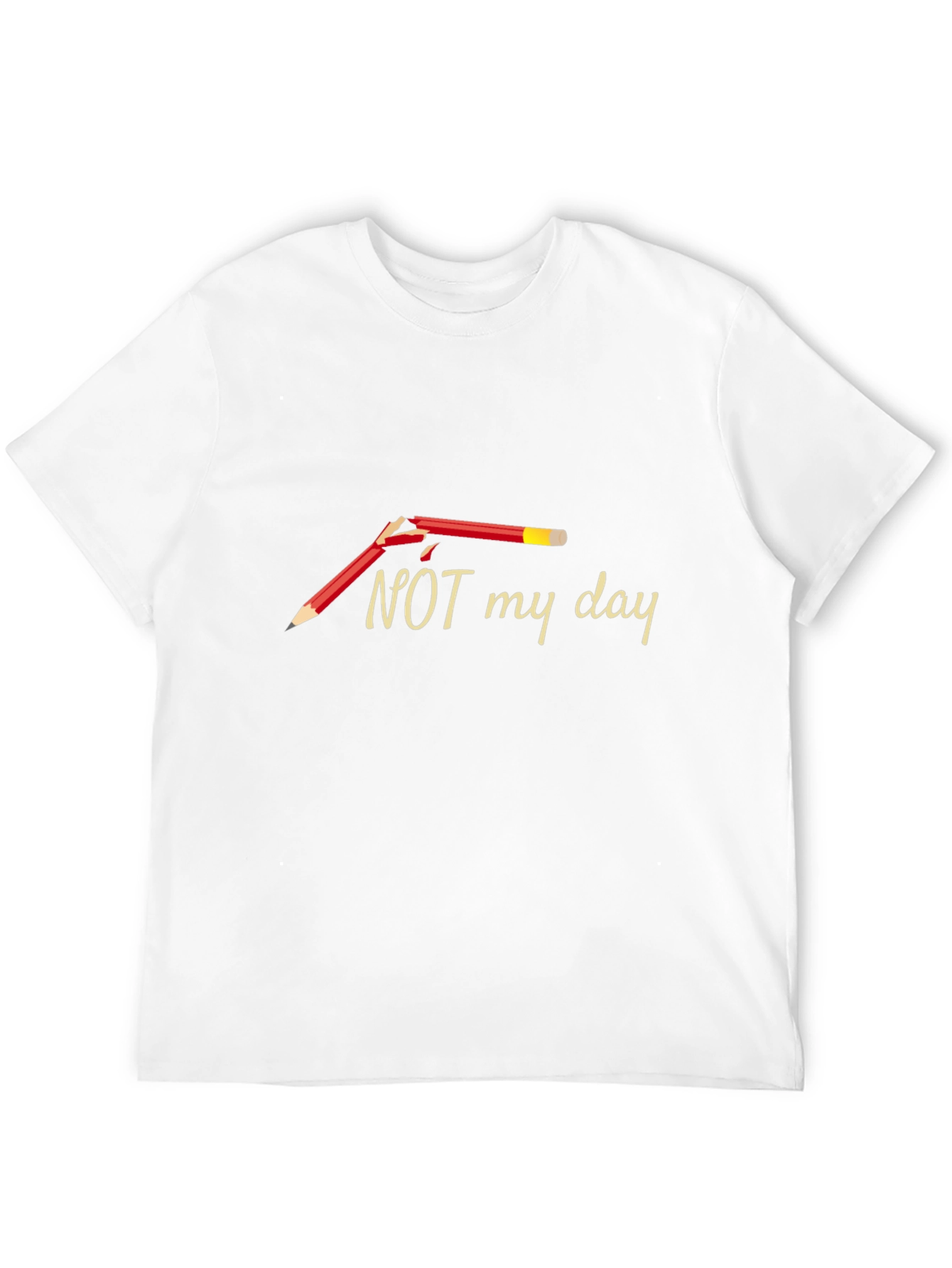Black Not My Day Broken Pencil Graphic Tee - Unisex view 12