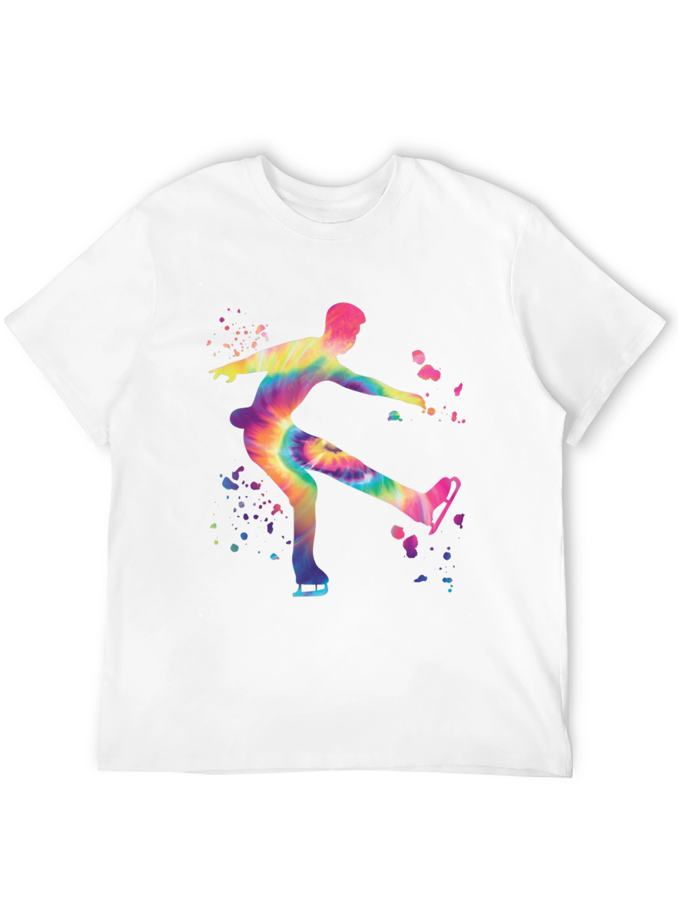 Black Tie-Dye Ice Skater Graphic Tee view 12