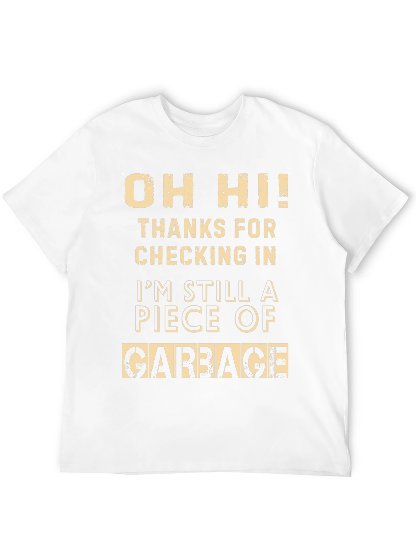 Black Funny "Piece of Garbage" Graphic Tee - Novelty Humor T-Shirt view 12